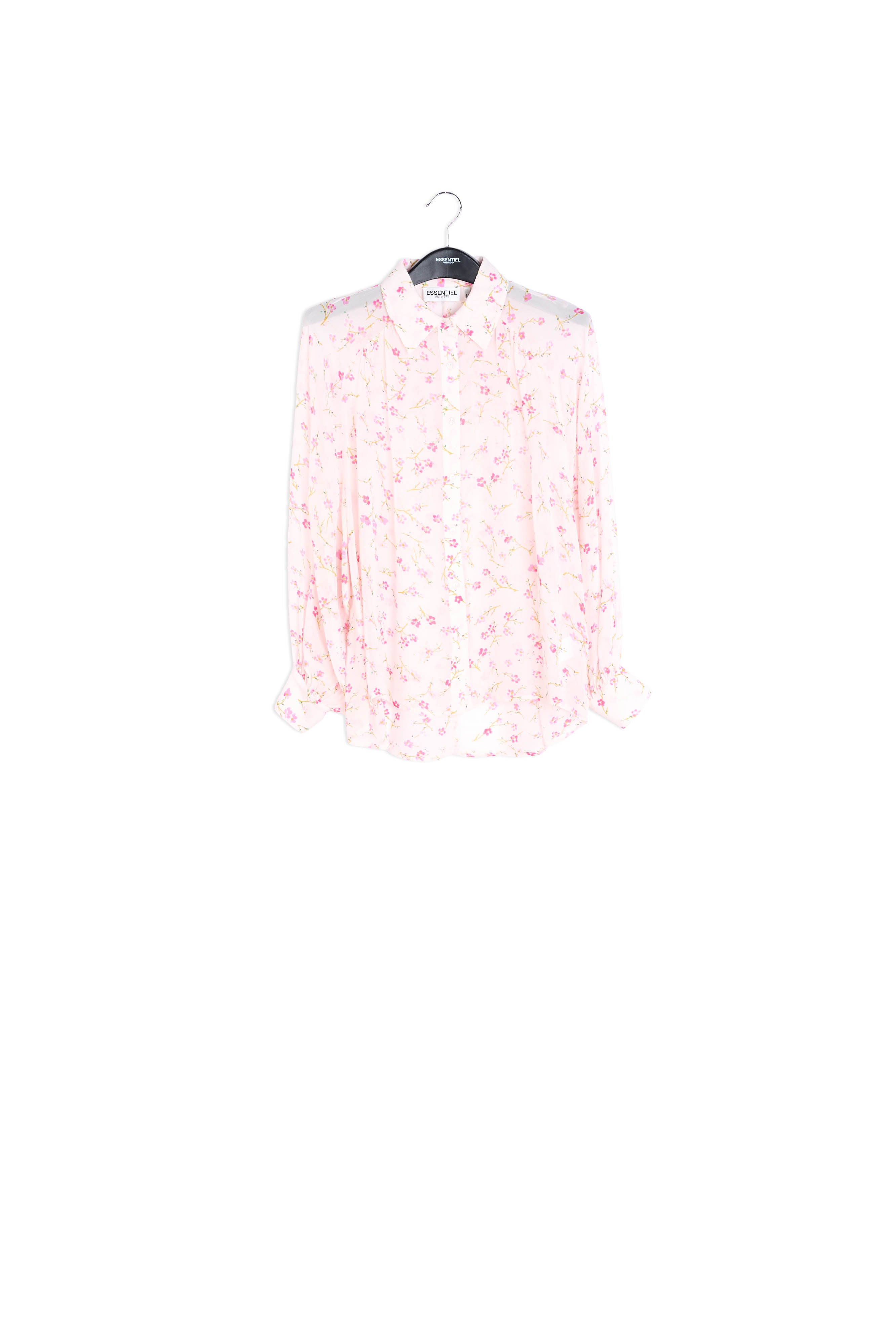 Off white floral-print oversized blouse RE—SSENTIEL | Essentiel second hand