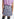 Lila minirok met metallic bloemenmotief Faume - seconde main