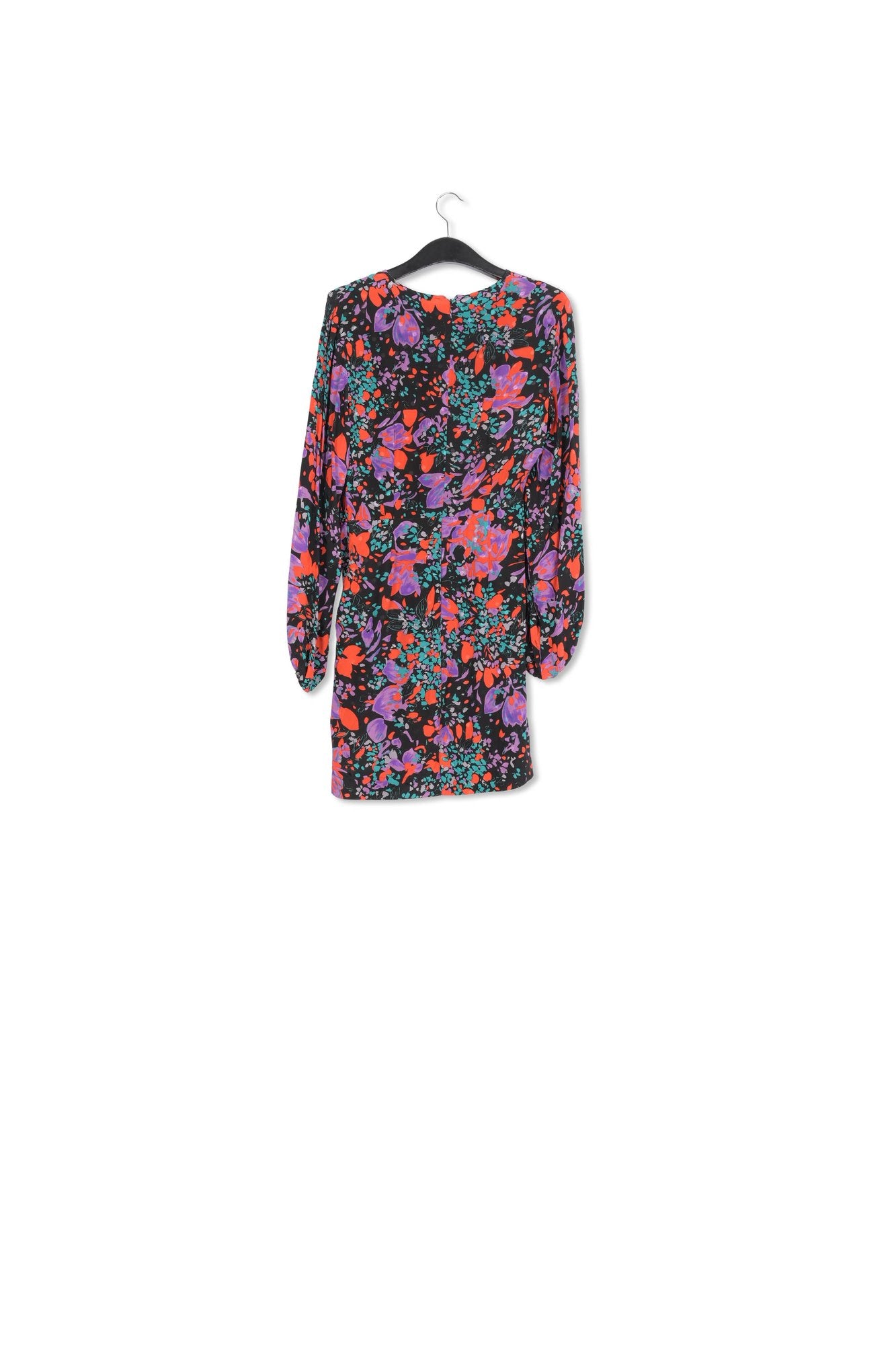 Black silk jacquard mini dress RE—SSENTIEL | Essentiel second hand