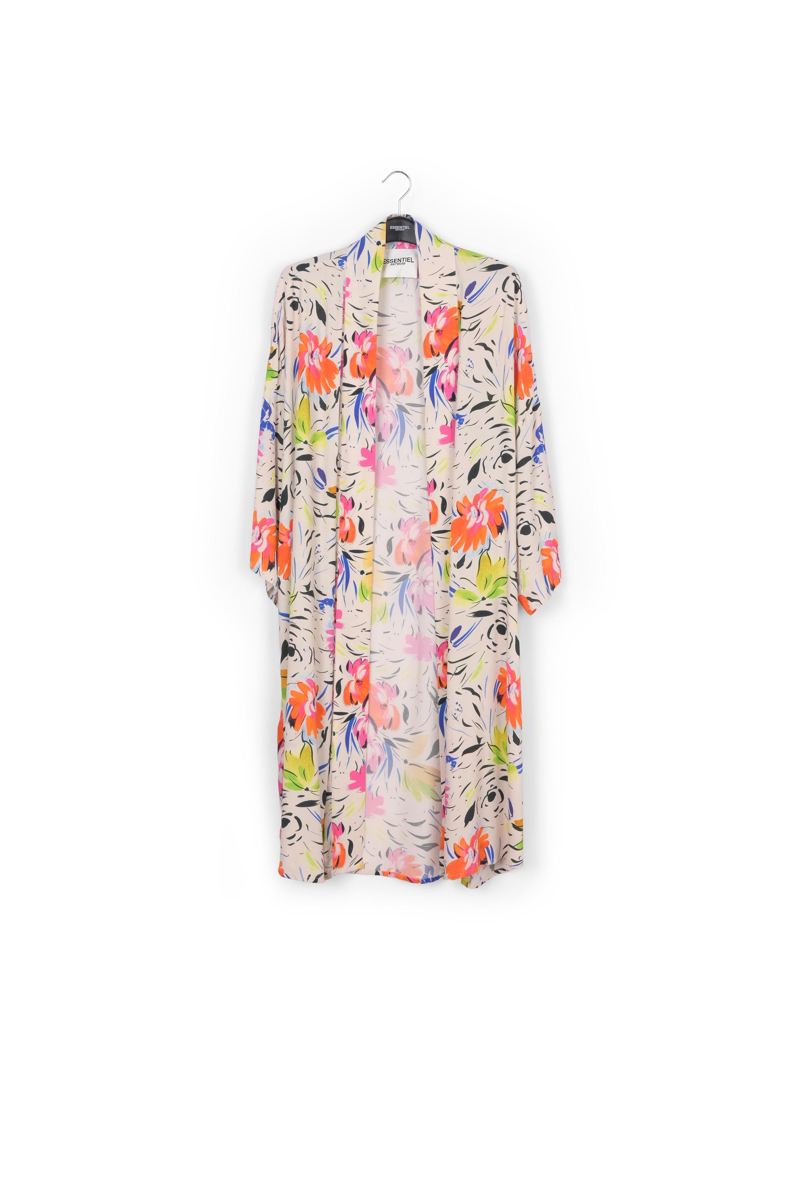 Kimono en blanc cassé à imprimé fleuri RE—SSENTIEL | Essentiel second hand