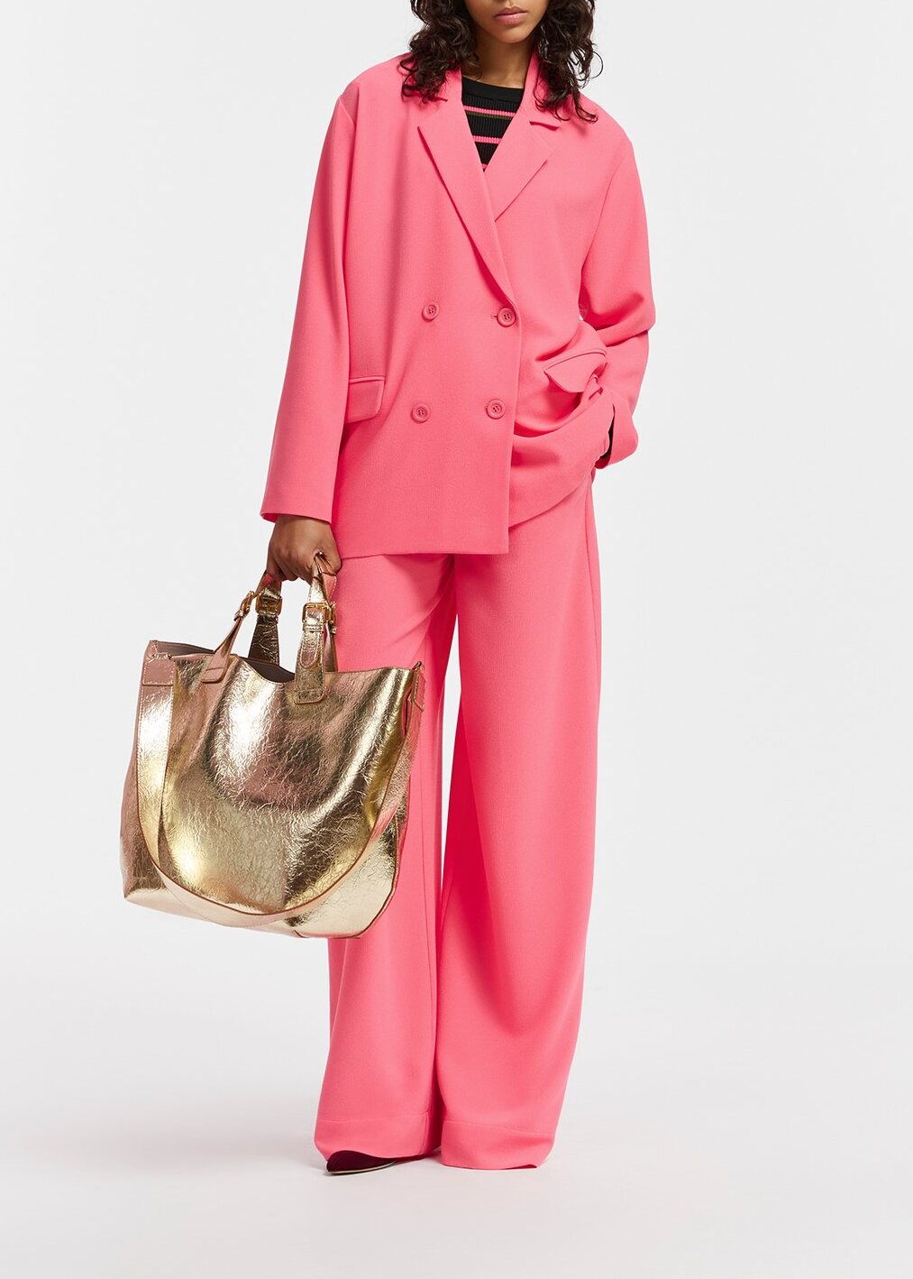 Pink wide-leg pants RE—SSENTIEL | Essentiel second hand
