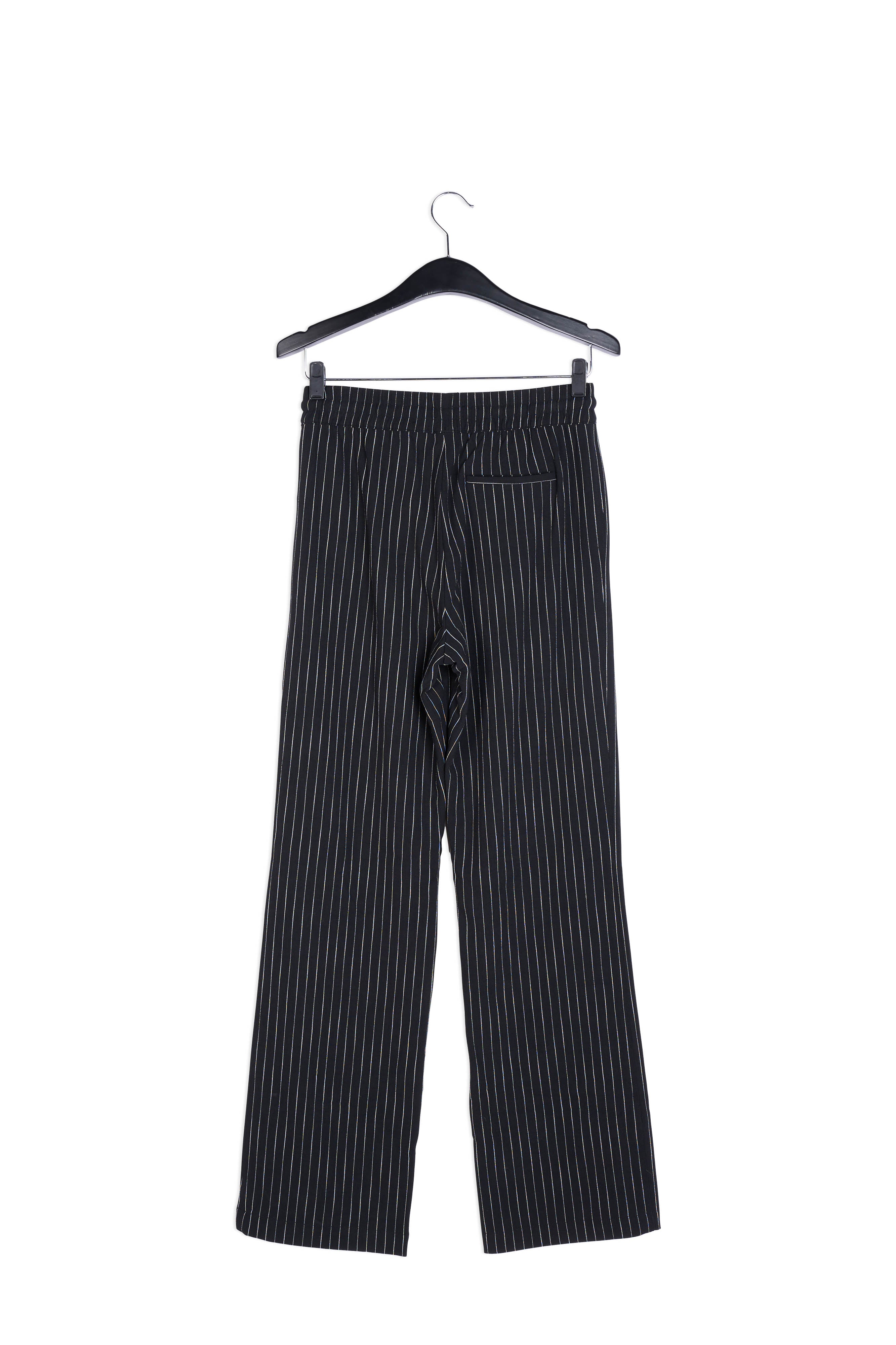Black pinstripe wide-leg pants RE—SSENTIEL | Essentiel second hand