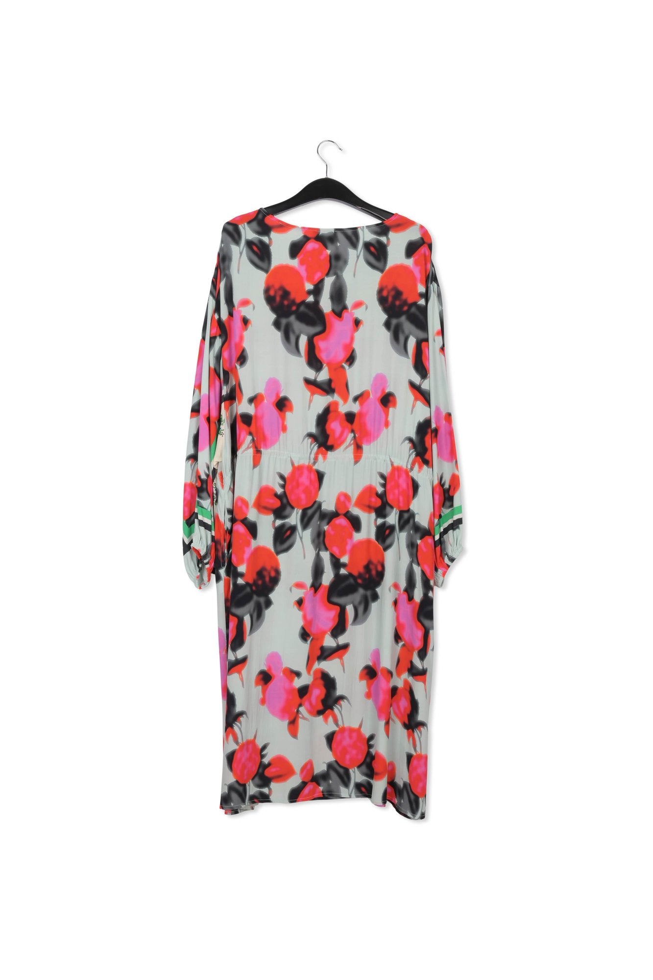 Light blue midi-length dress with floral print RE—SSENTIEL | Essentiel second hand