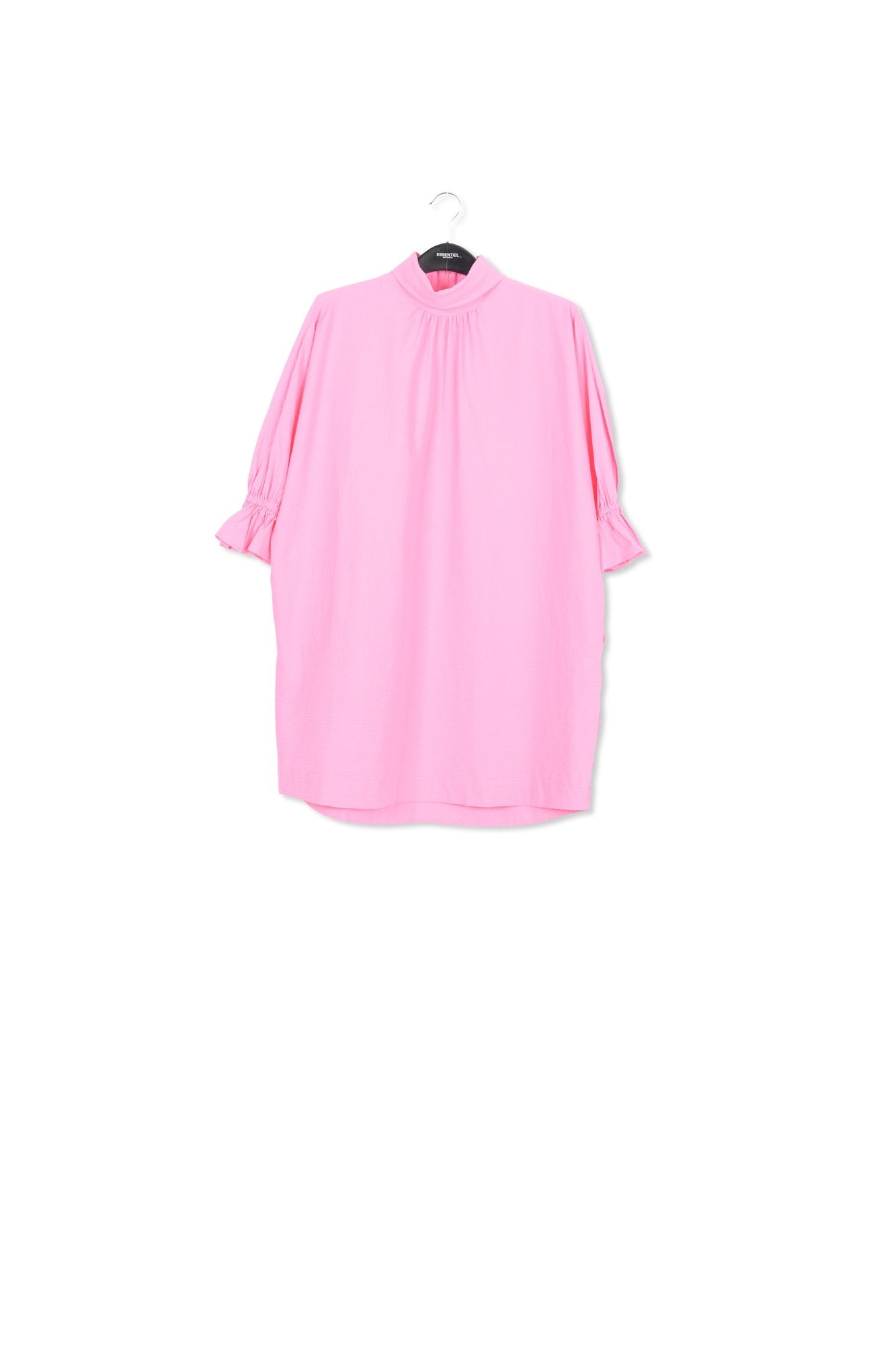 Pink mini dress with stand-up collar RE—SSENTIEL | Essentiel second hand