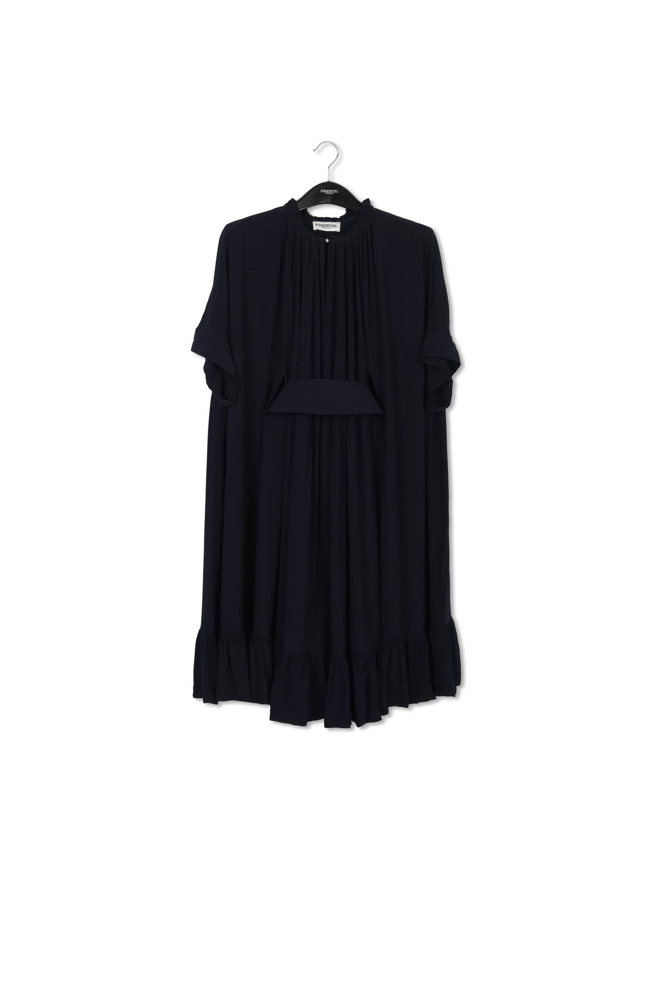 Dark blue ruffled oversized dress RE—SSENTIEL | Essentiel second hand