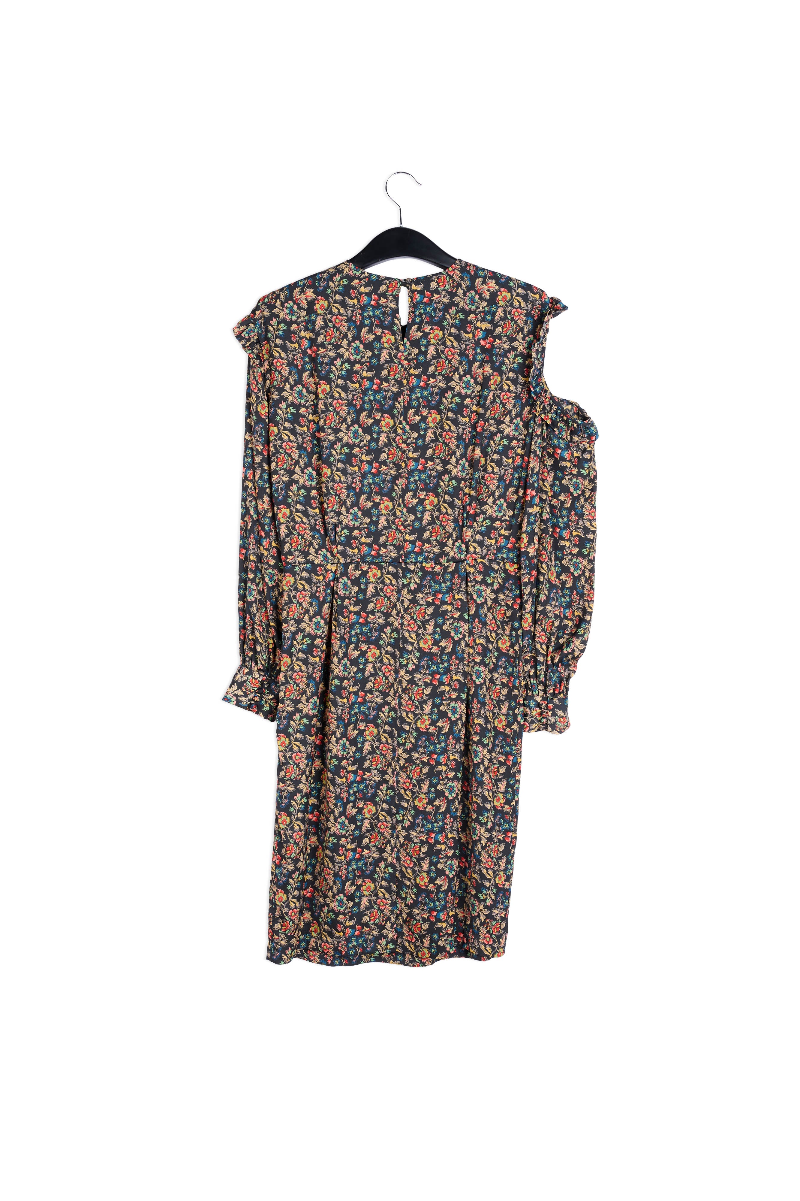 Aansluitende veelkleurige bloemenjurk RE—SSENTIEL | Essentiel second hand