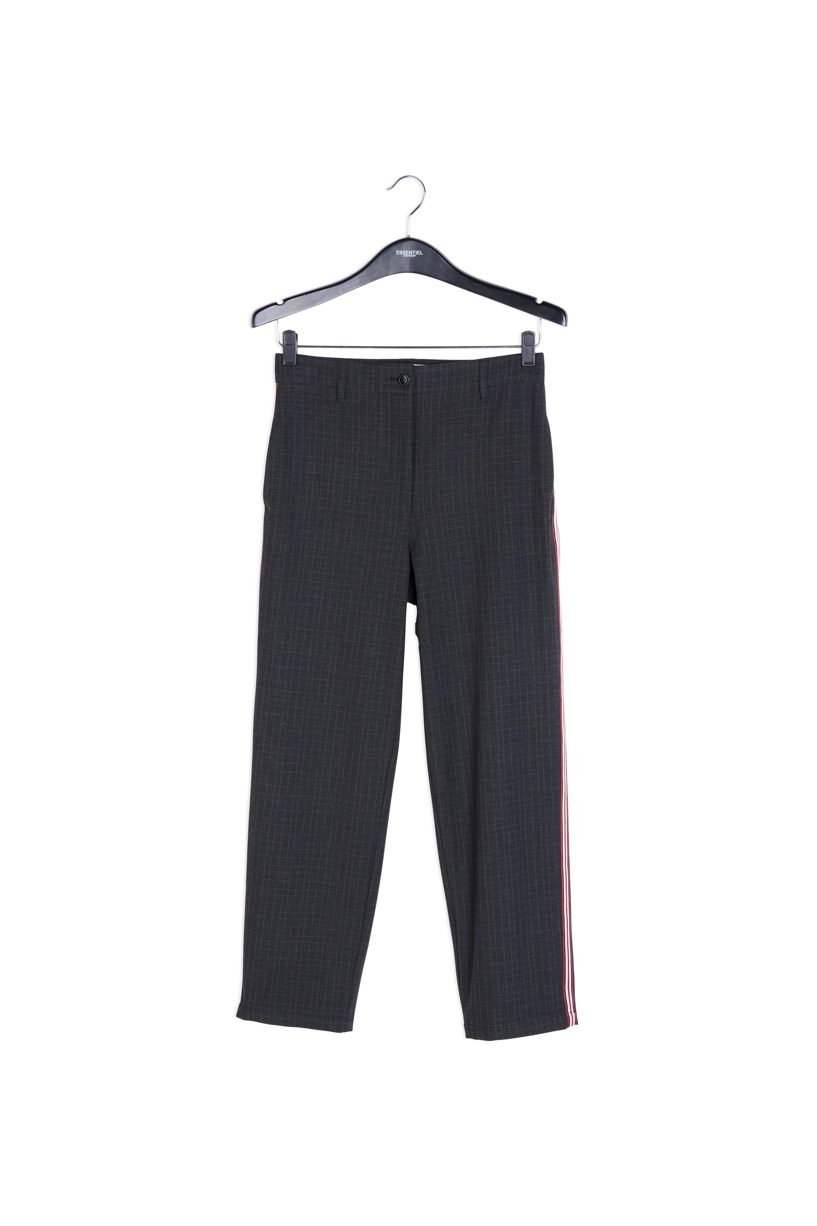 Pantalon gris foncé à carreaux RE—SSENTIEL | Essentiel second hand