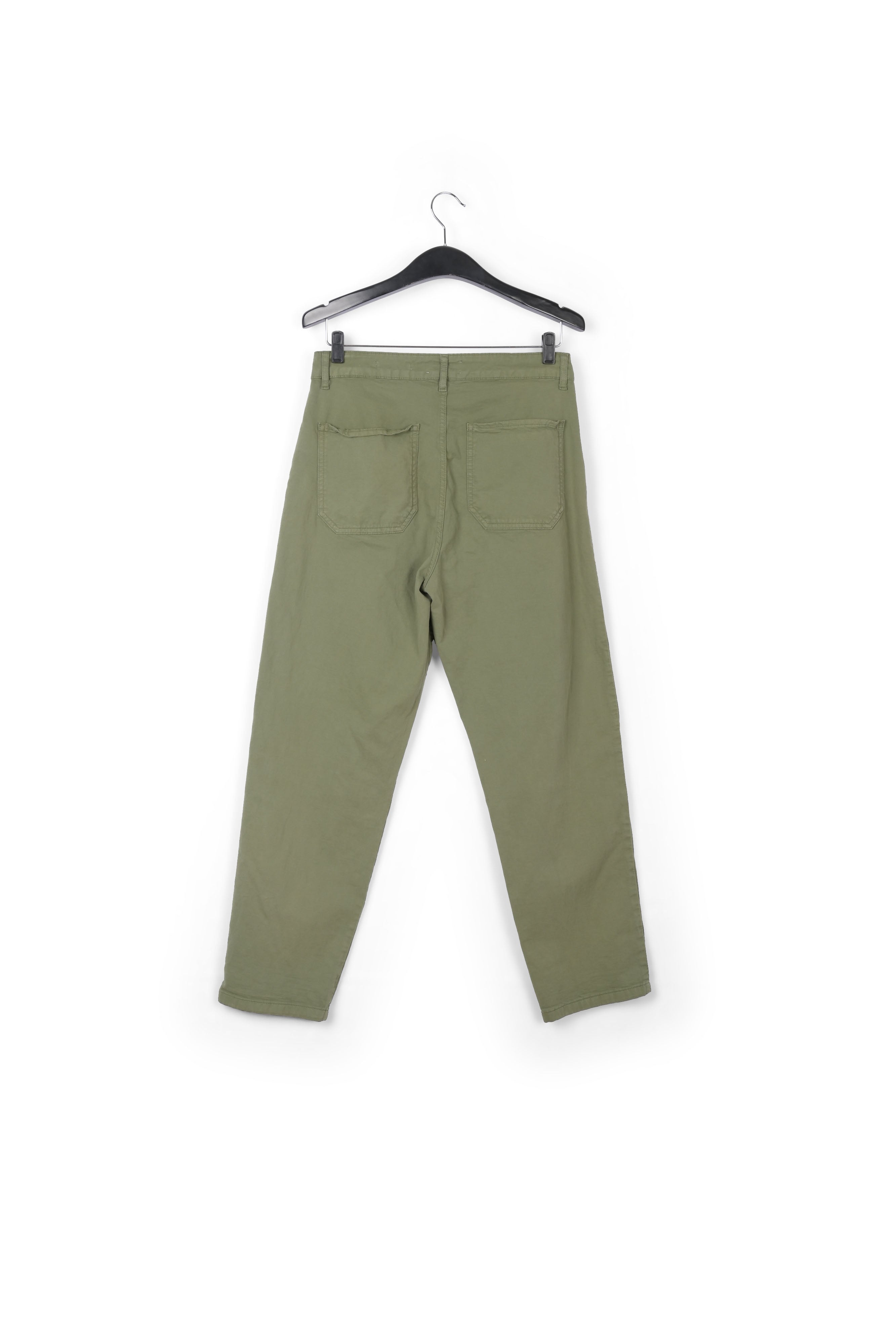 Moss green high-waisted trousers RE—SSENTIEL | Essentiel second hand