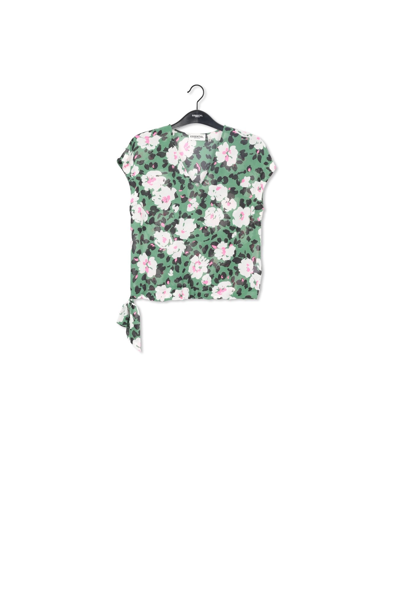 Groene top met bloemenprint RE—SSENTIEL | Essentiel second hand