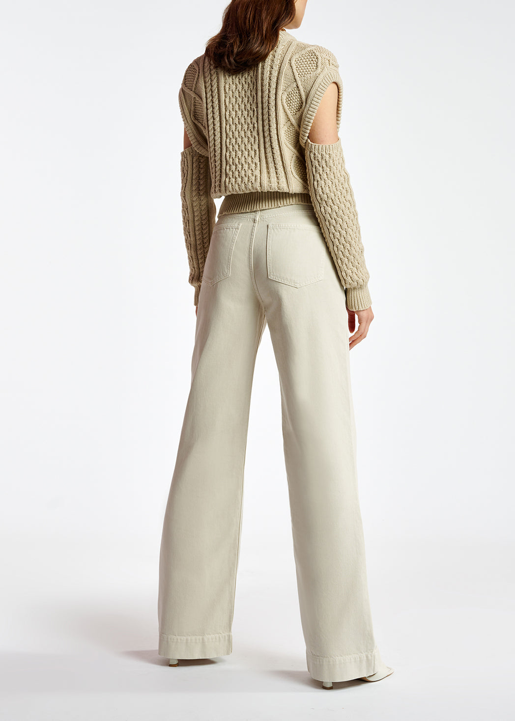 Off-white denim wide-leg jeans RE—SSENTIEL | Essentiel second hand