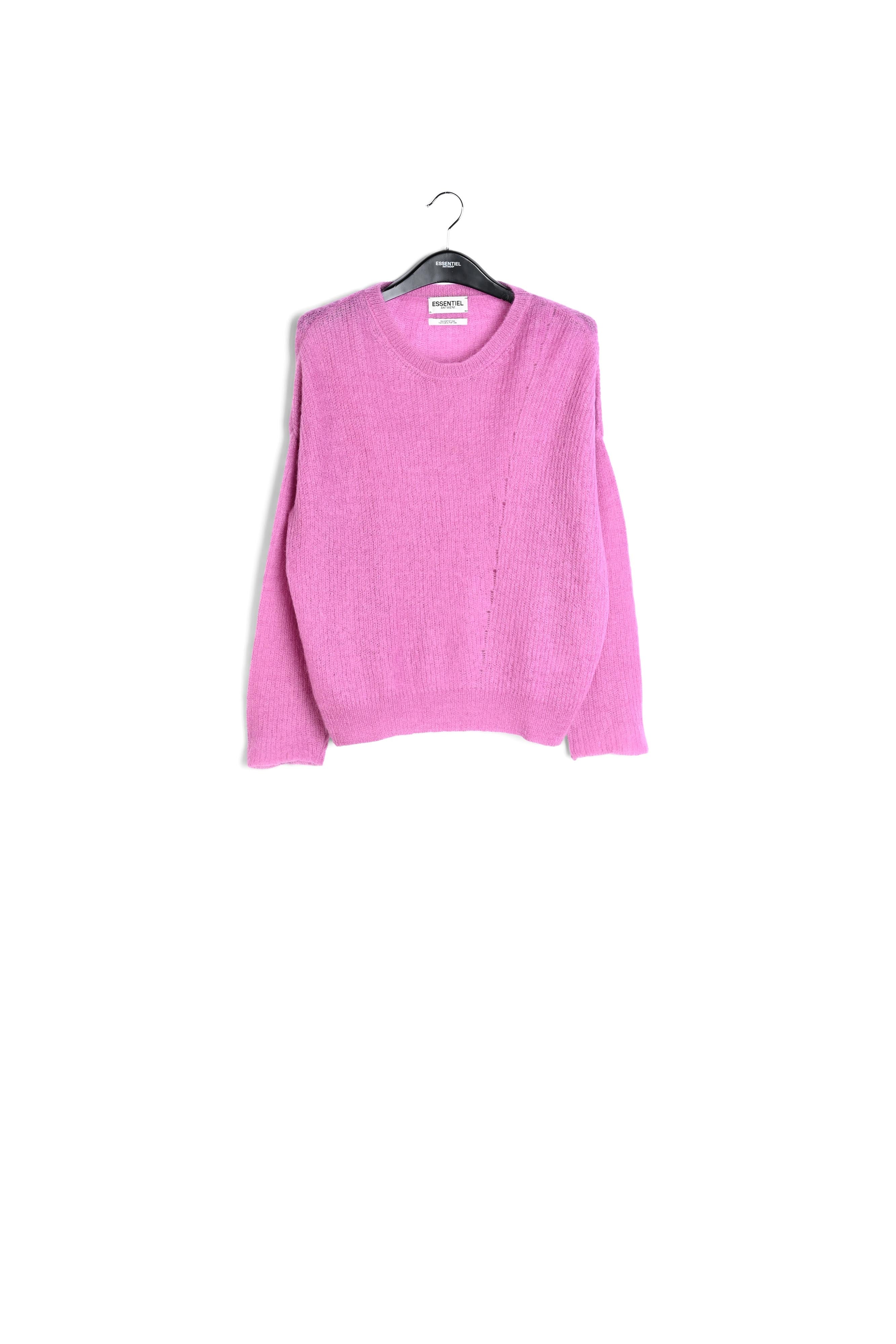 Dark lilac oversized mohair-blend knit sweater RE—SSENTIEL | Essentiel second hand
