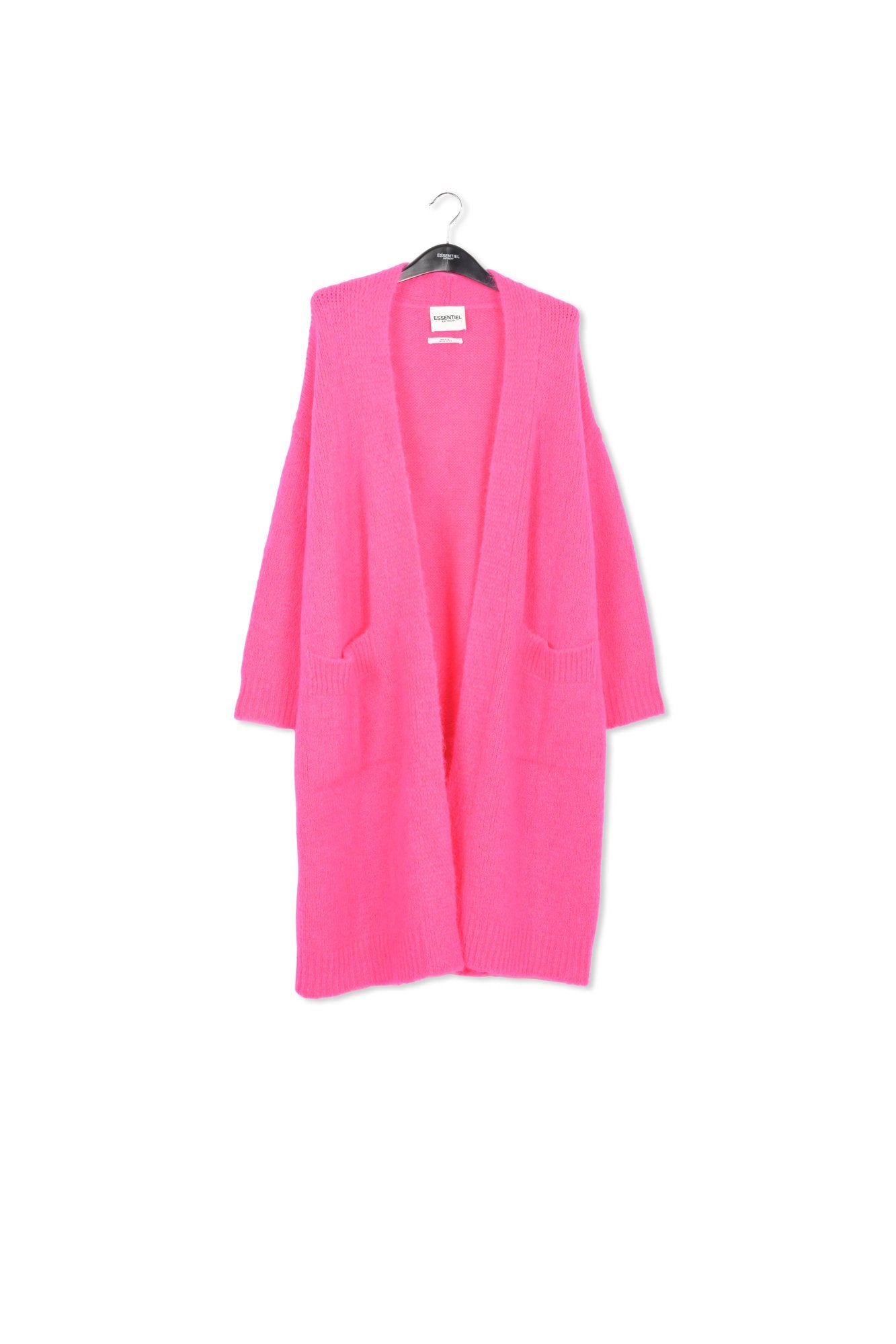 Cardigan midi en mohair mélangé rose néon RE—SSENTIEL | Essentiel second hand