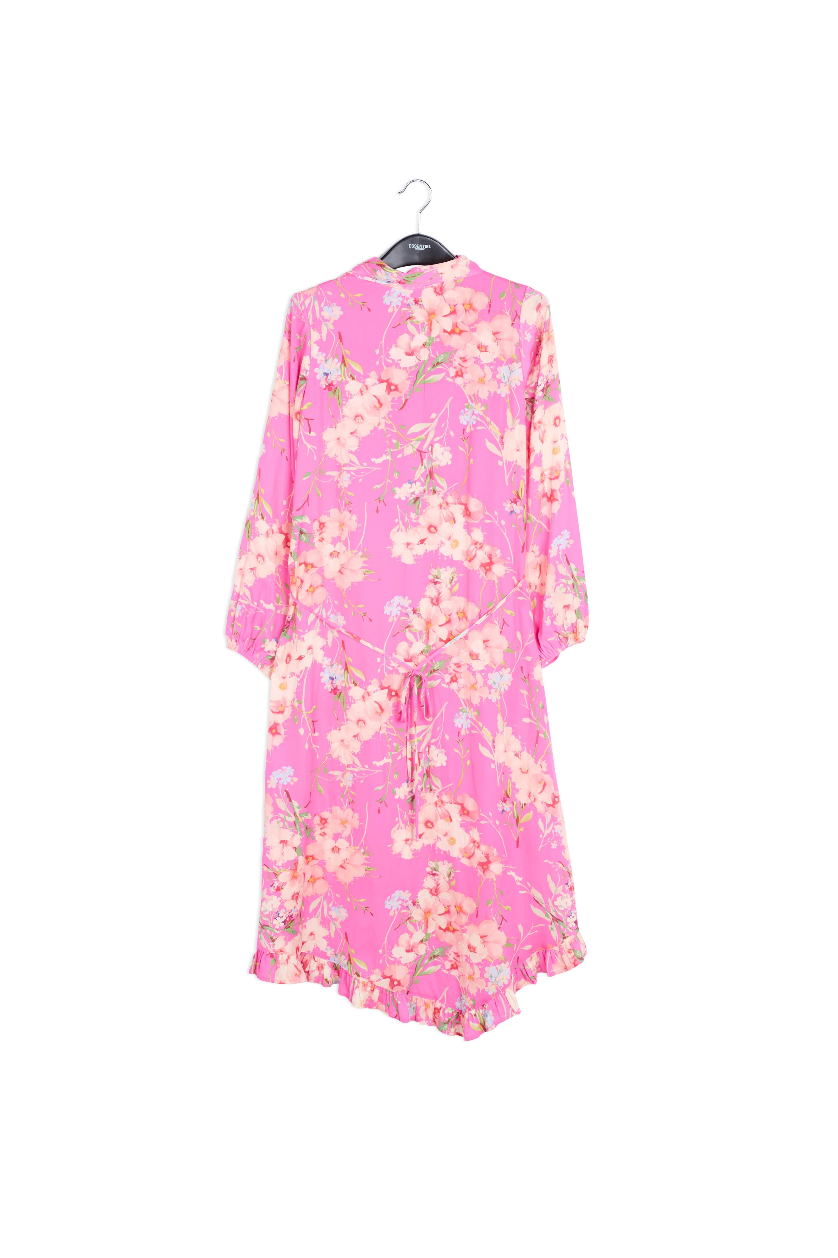 Pink floral dress with pussy bow RE—SSENTIEL | Essentiel second hand