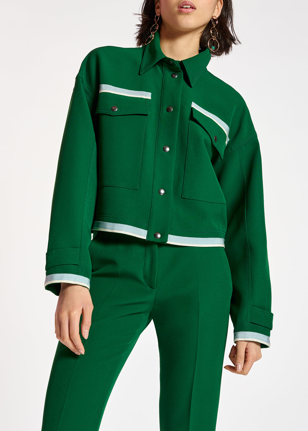 Dark green utility-inspired jacket RE—SSENTIEL | Essentiel second hand