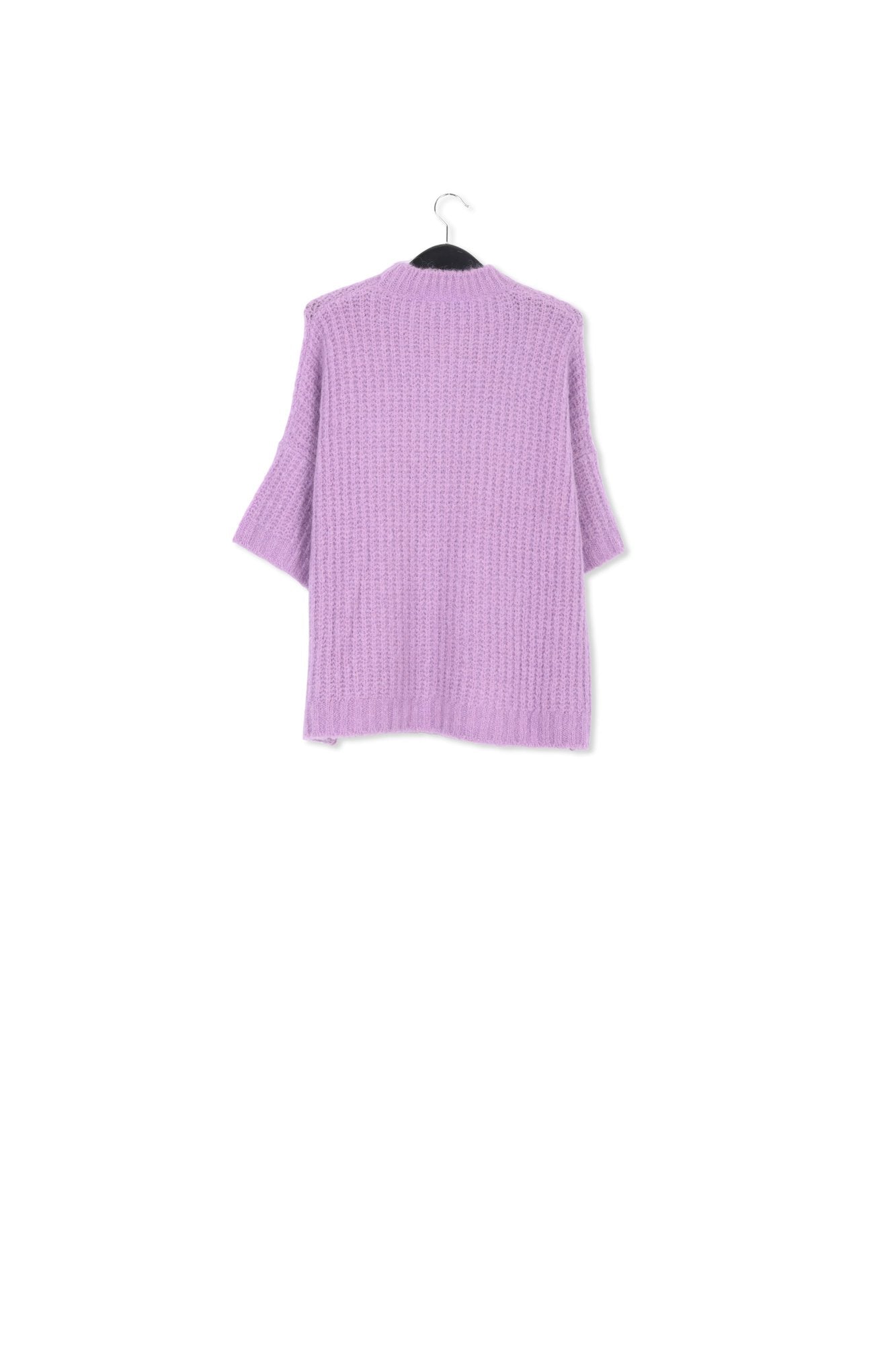 Mauve boxy cut knit sweater RE—SSENTIEL | Essentiel second hand