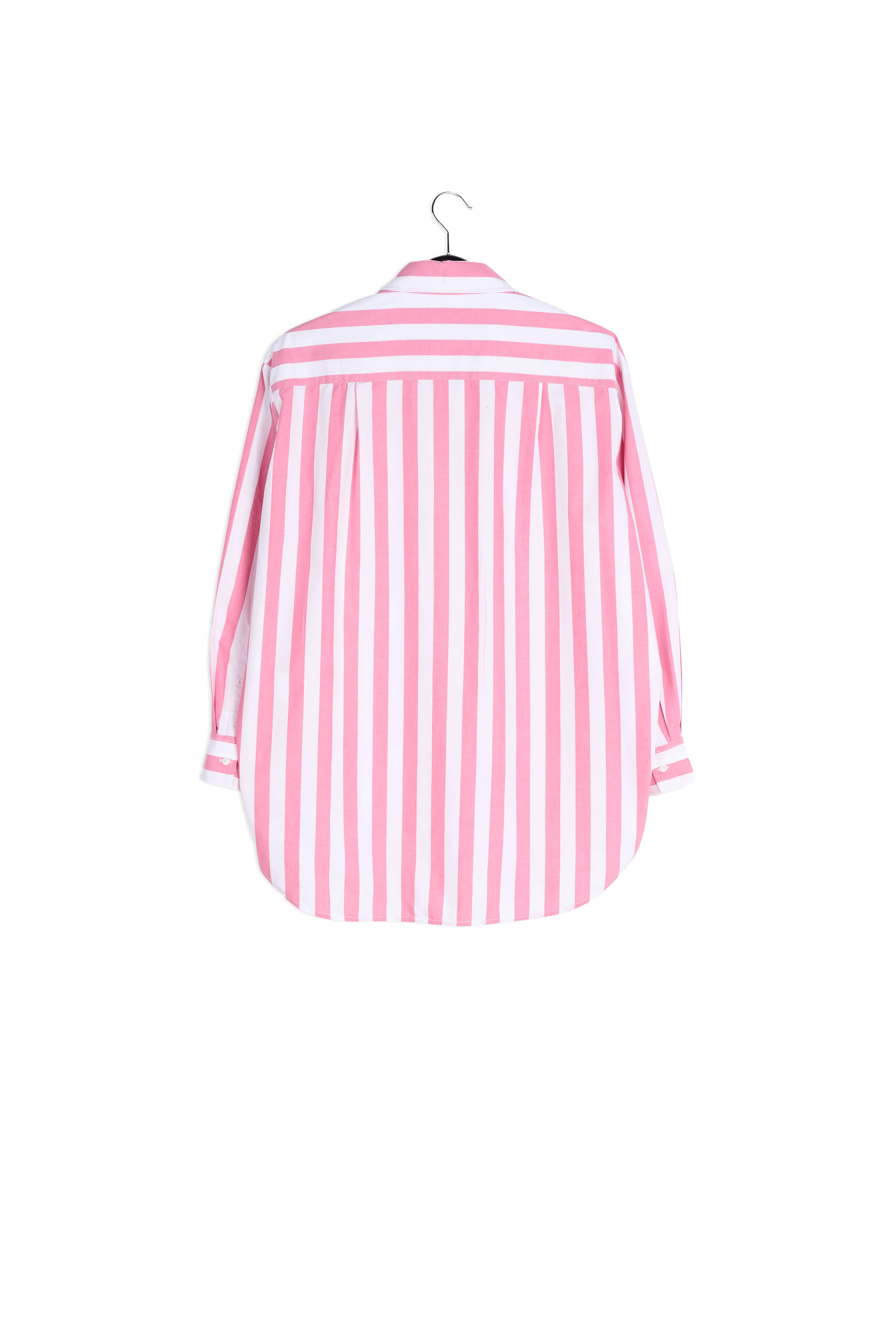Off-white and pink striped cotton shirt RE—SSENTIEL | Essentiel second hand