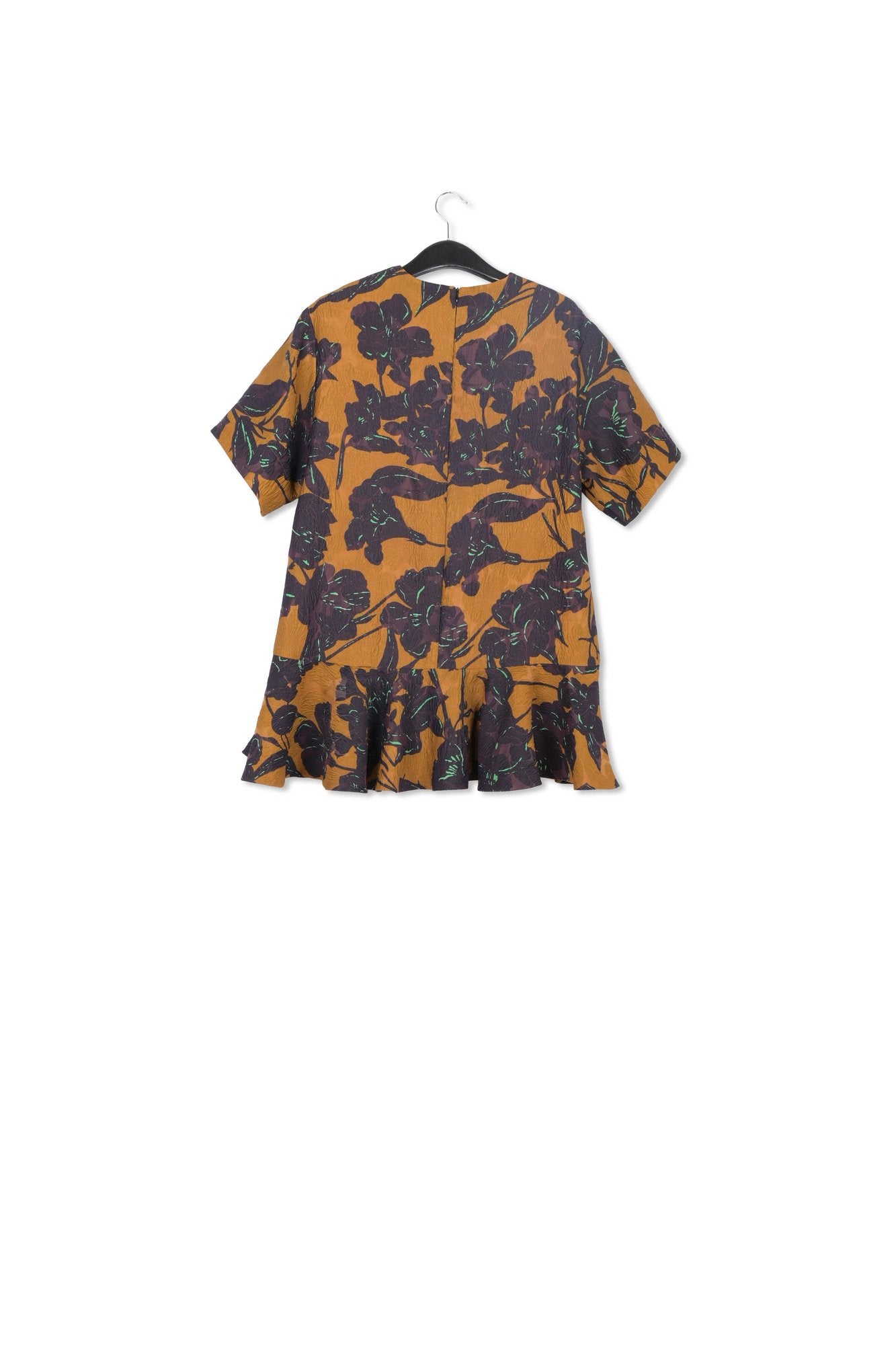 Mini-robe à  imprimé fleuri bronze et bleu marine RE—SSENTIEL | Essentiel second hand