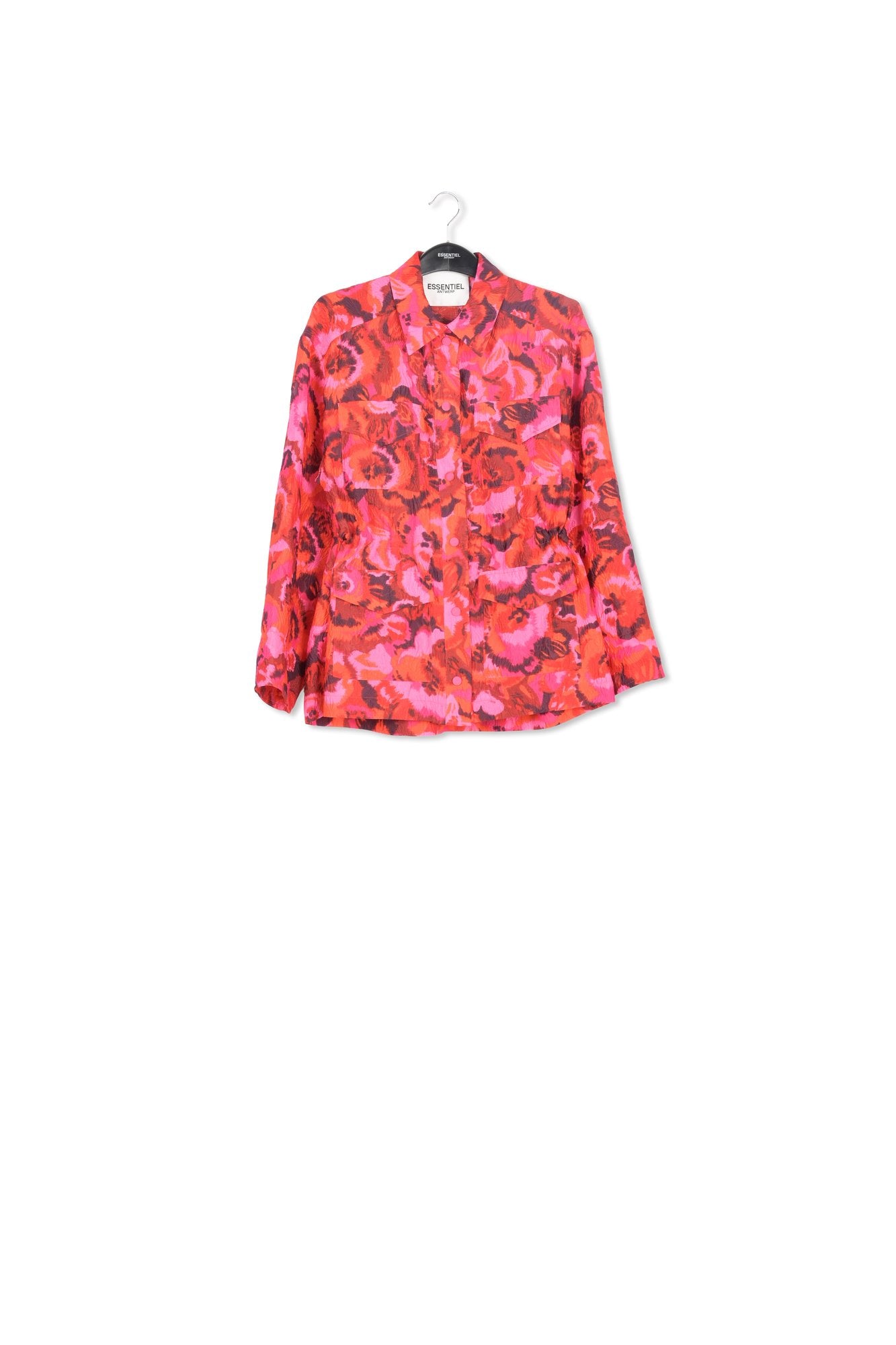 Pink, red and purple floral-jacquard jacket RE—SSENTIEL | Essentiel second hand