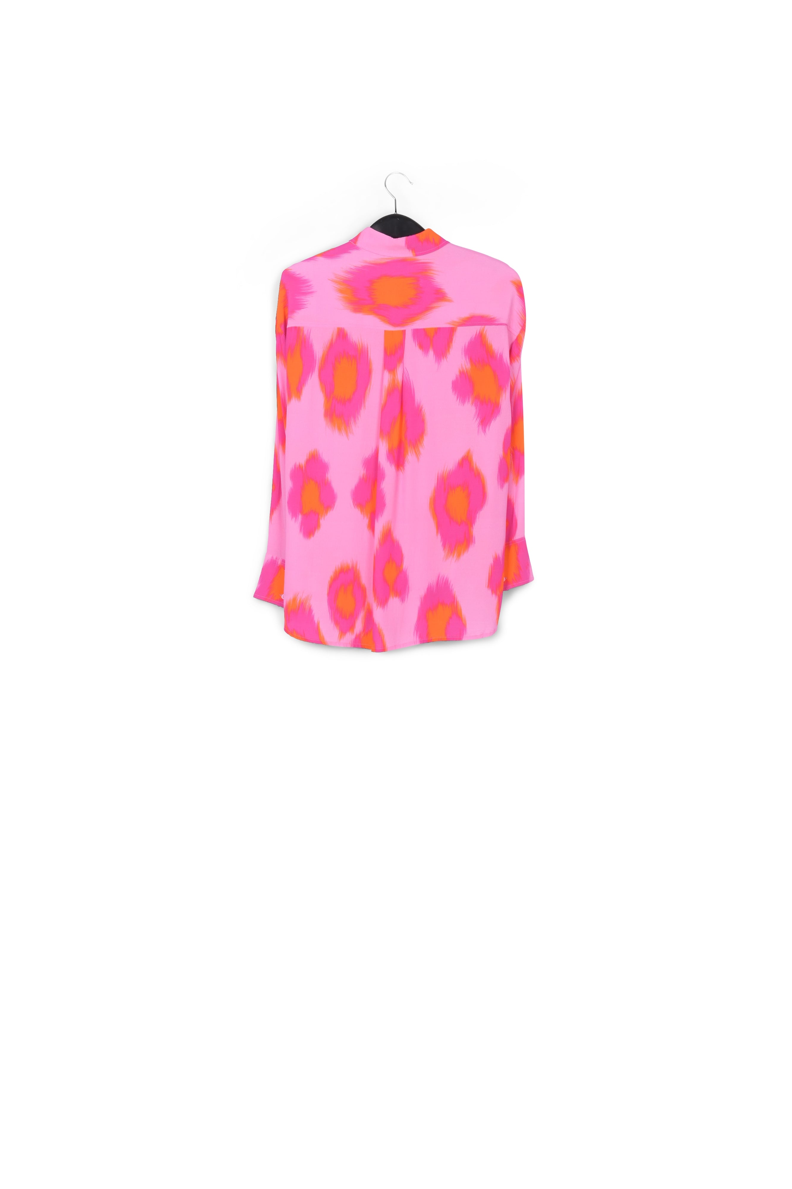 Pink oversized shirt with leopard print RE—SSENTIEL | Essentiel second hand