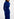 Blue stretch-velvet midi-length dress Faume - seconde main