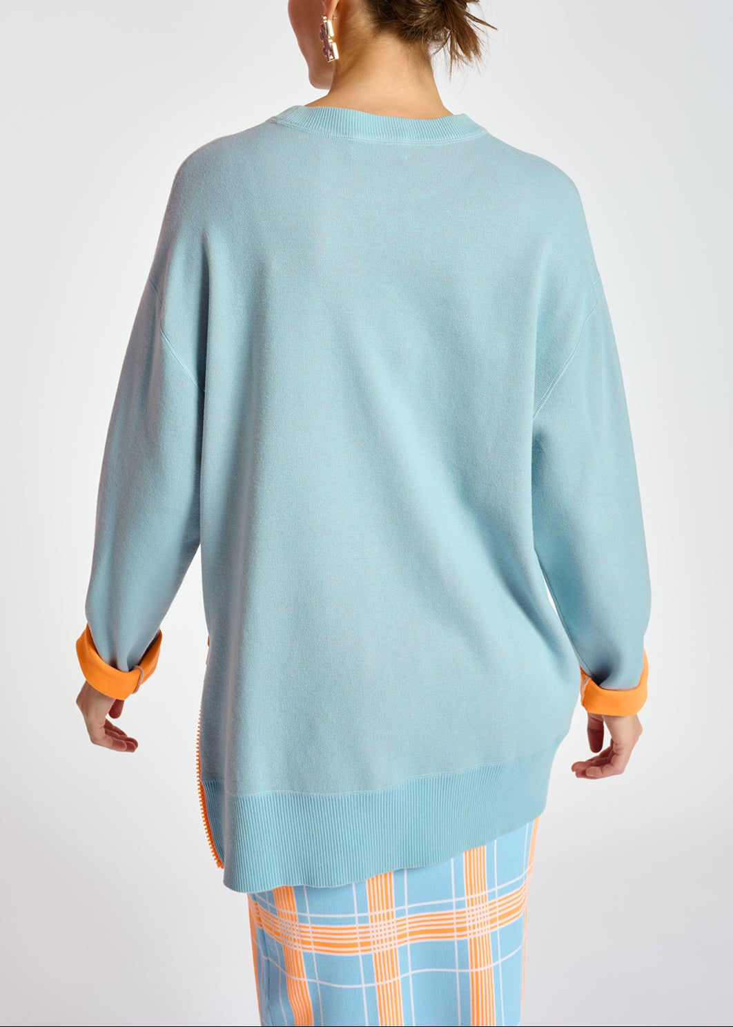 Light blue sweater with boxy cut RE—SSENTIEL | Essentiel second hand
