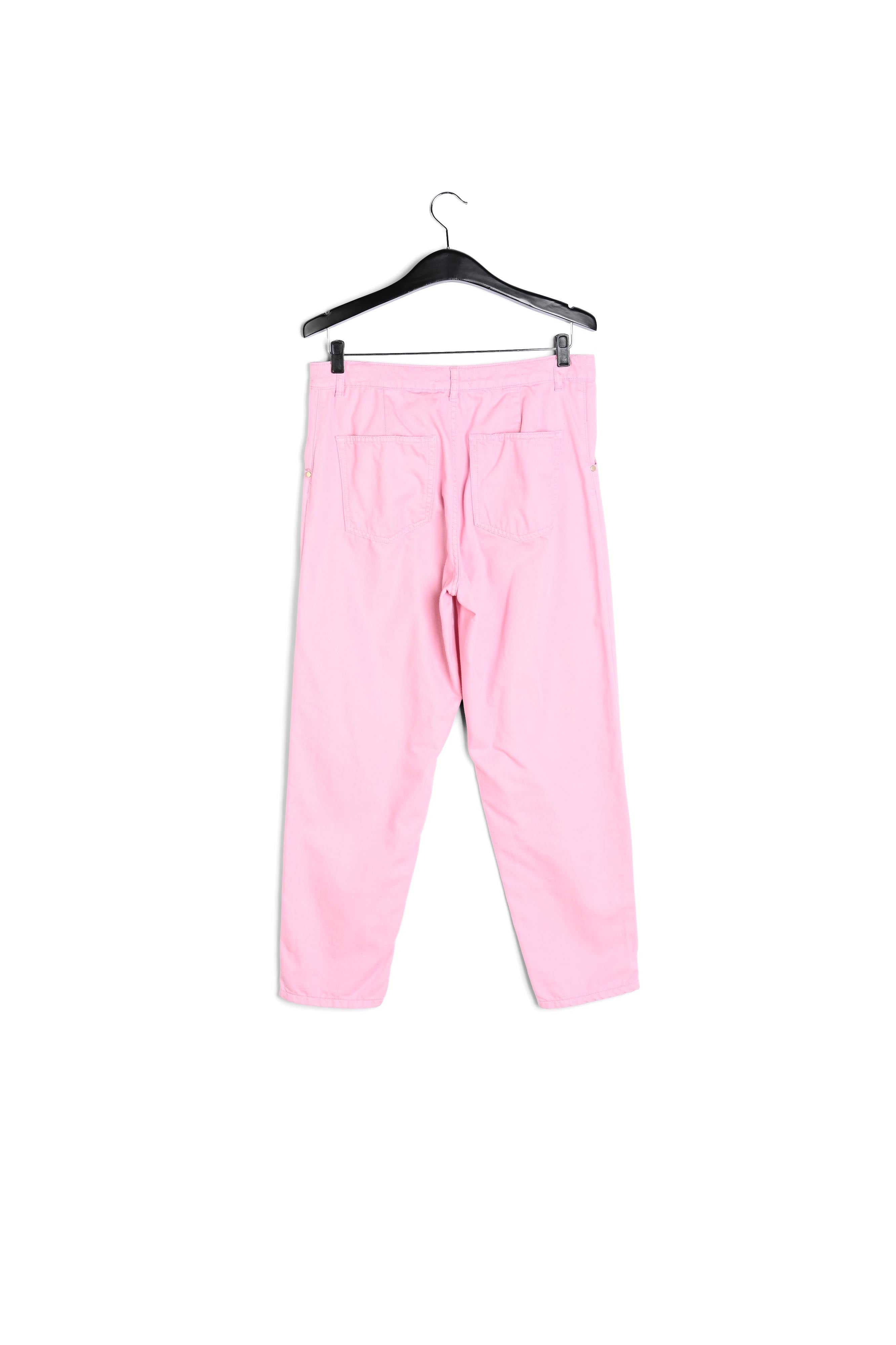 Lichtroze jeansbroek met wijde snit RE—SSENTIEL | Essentiel second hand