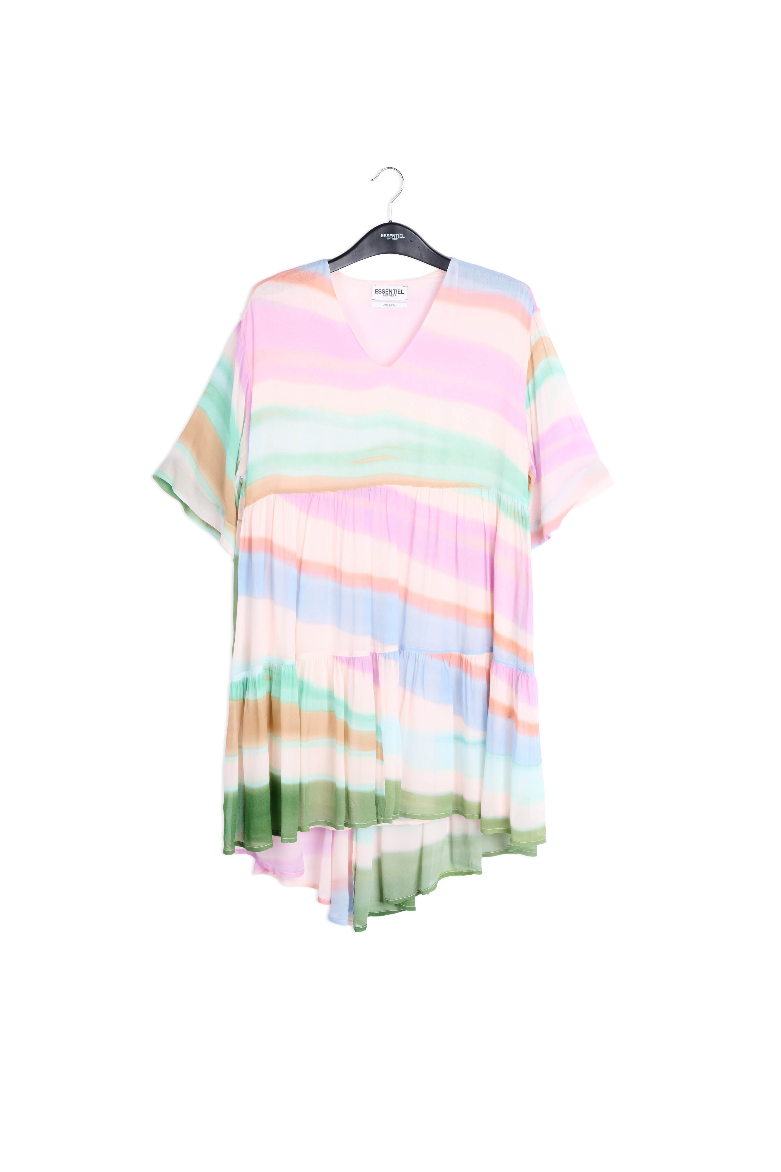 Kleurrijke mini-jurk met volants RE—SSENTIEL | Essentiel second hand