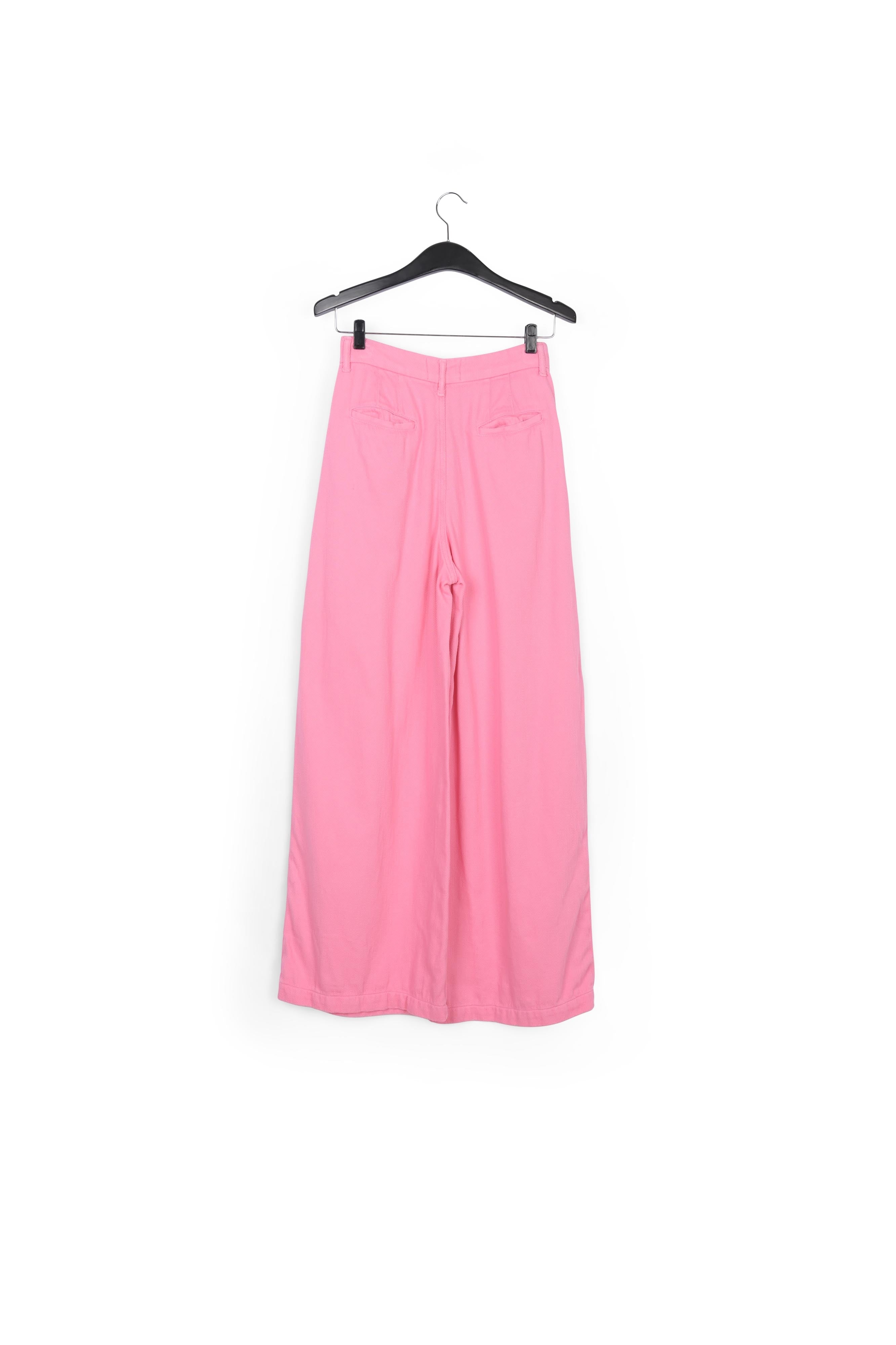 Neon pink wide-leg jeans RE—SSENTIEL | Essentiel second hand