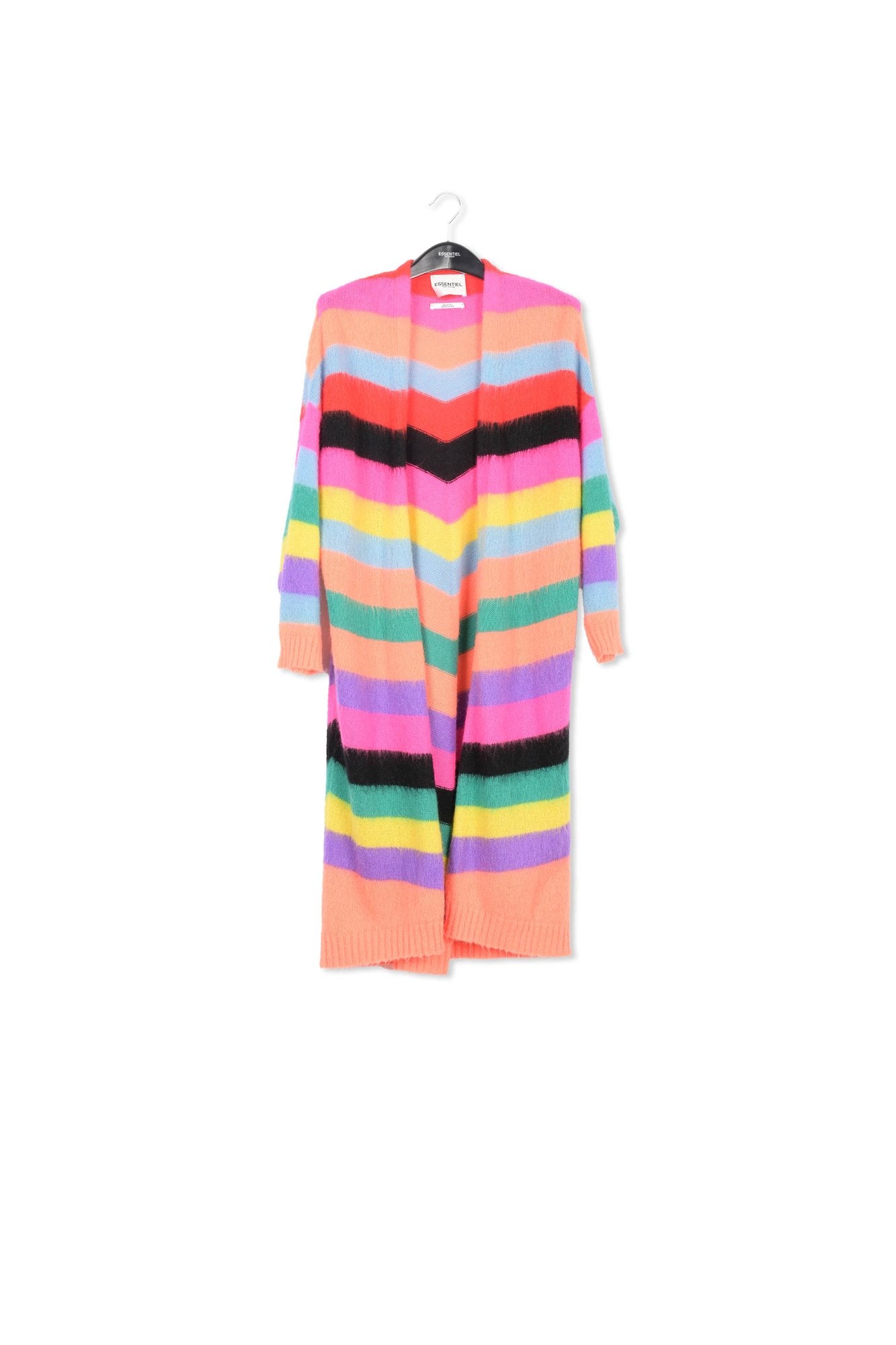 Multicolor striped midi-length cardigan RE—SSENTIEL | Essentiel second hand
