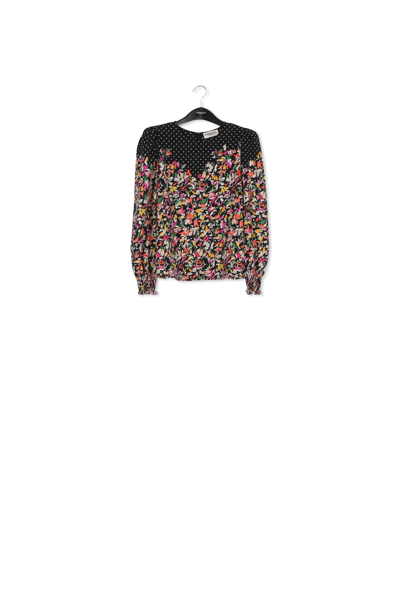 Colorful floral and polka-dot mixed-print top RE—SSENTIEL | Essentiel second hand