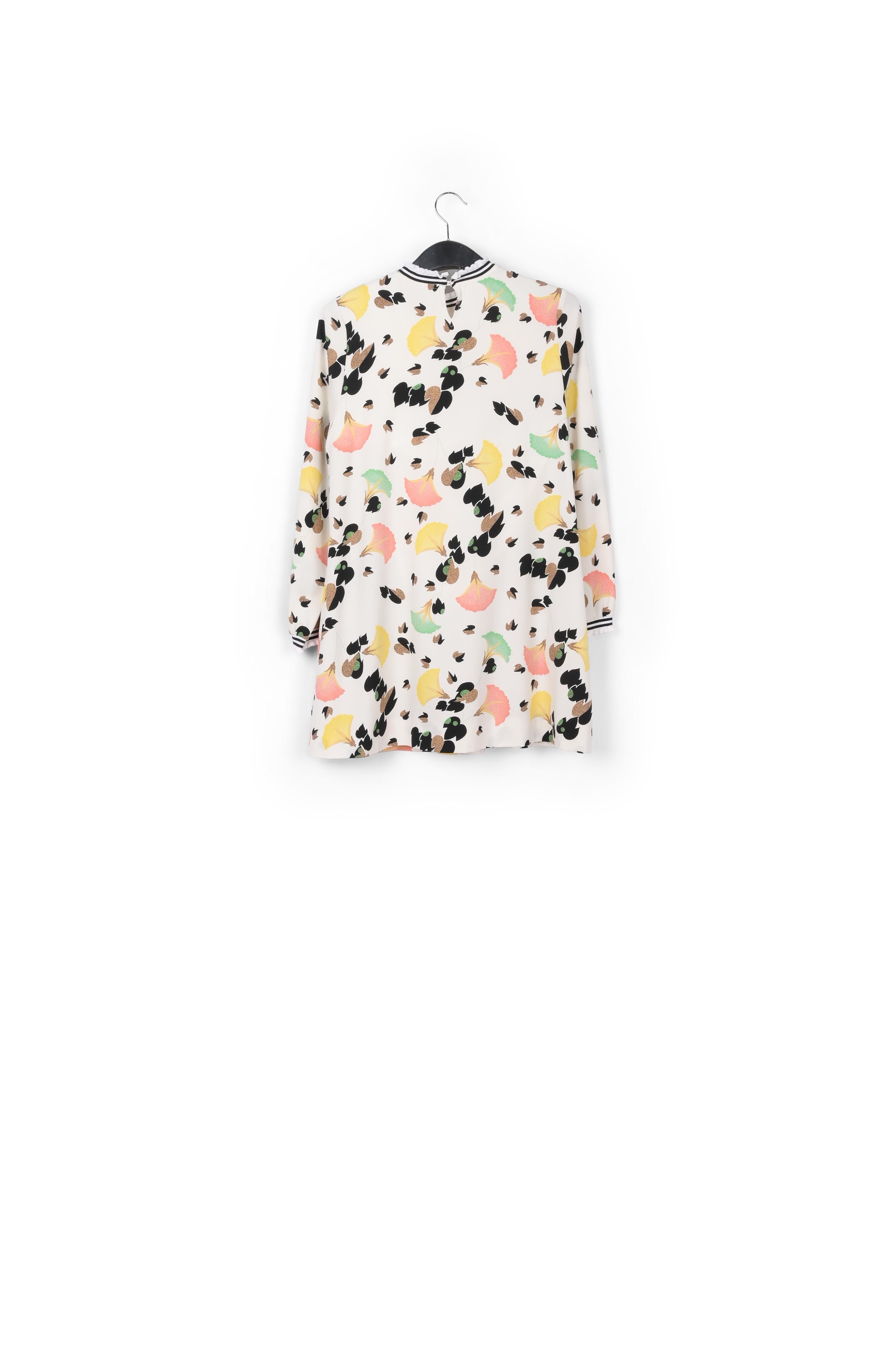 Mini robe florale blanche avec ruches RE—SSENTIEL | Essentiel second hand