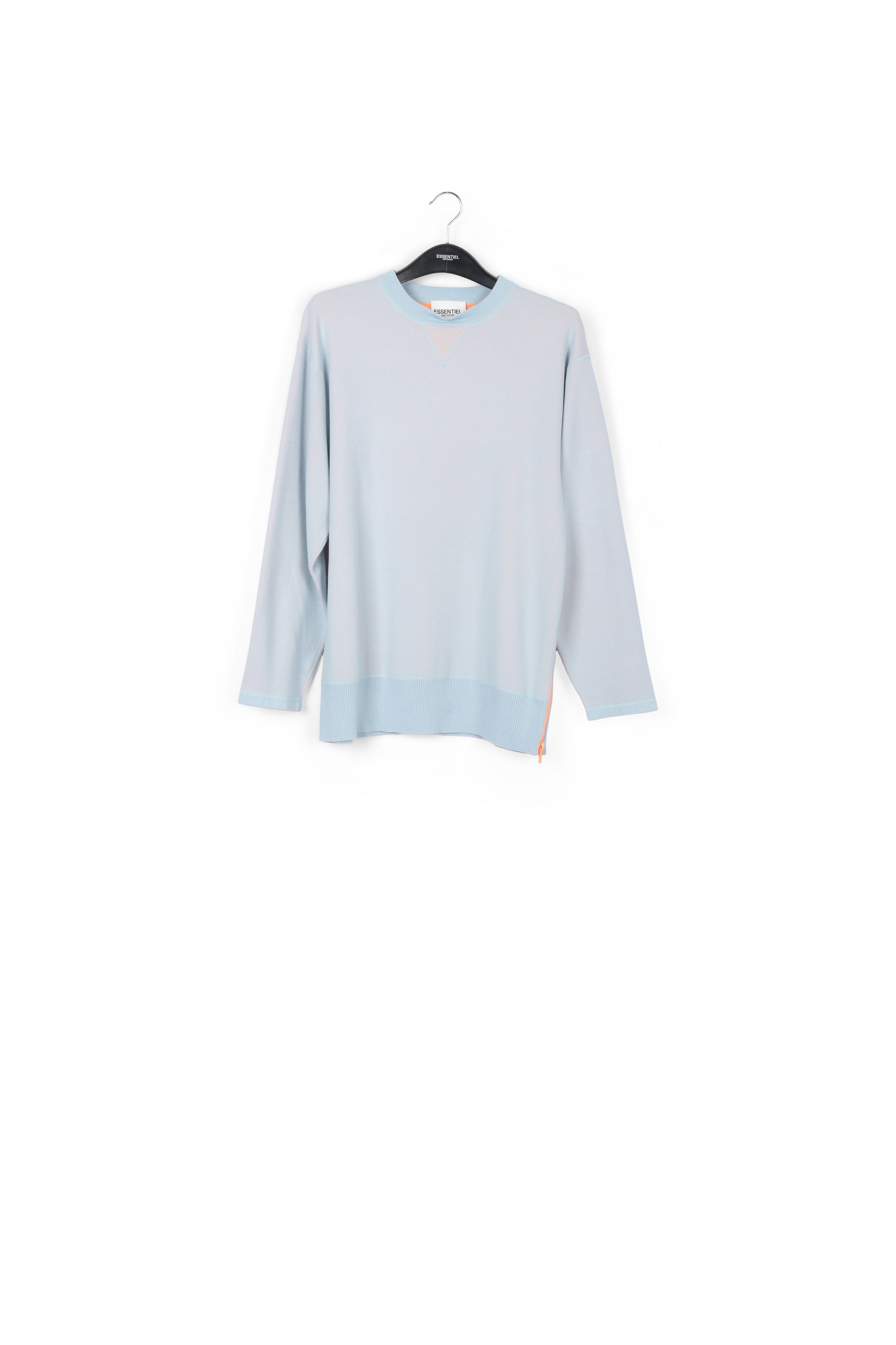 Pull carré en tricot bleu clair RE—SSENTIEL | Essentiel second hand