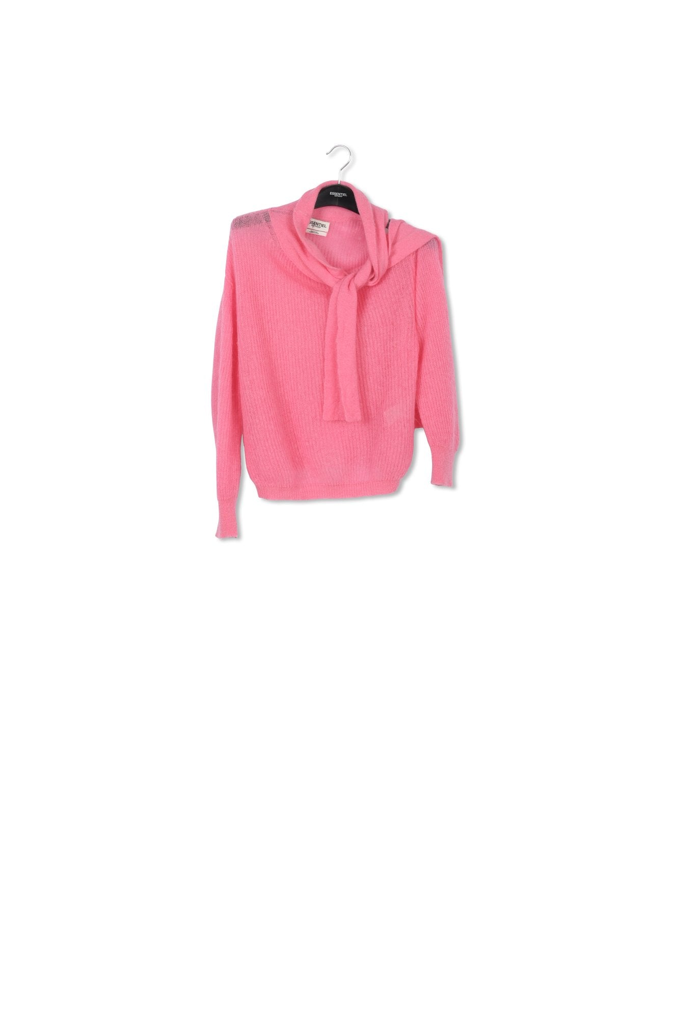 Pull rose avec ouverture et col à nouer RE—SSENTIEL | Essentiel second hand