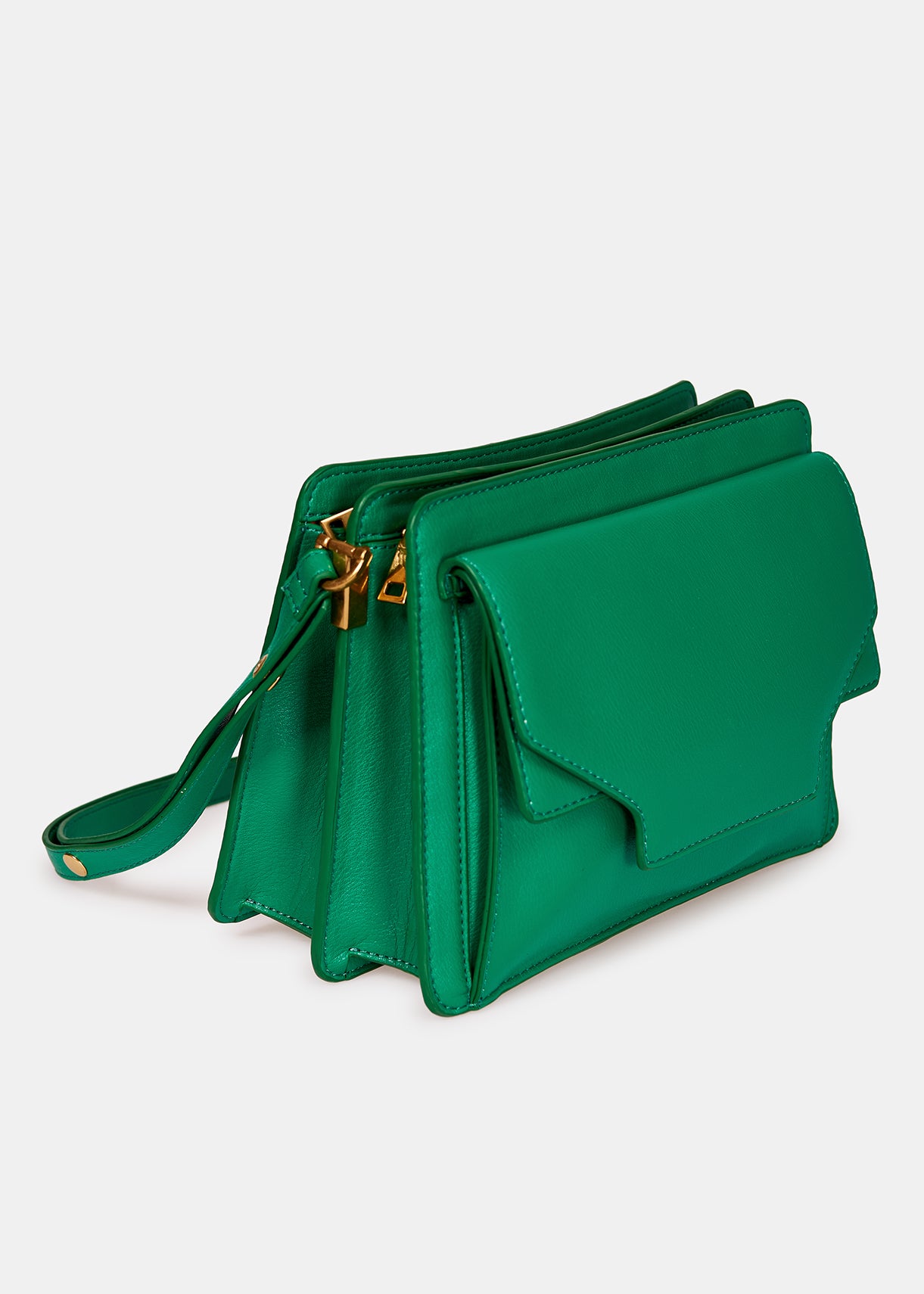 Green faux leather shoulder bag RE—SSENTIEL | Essentiel second hand
