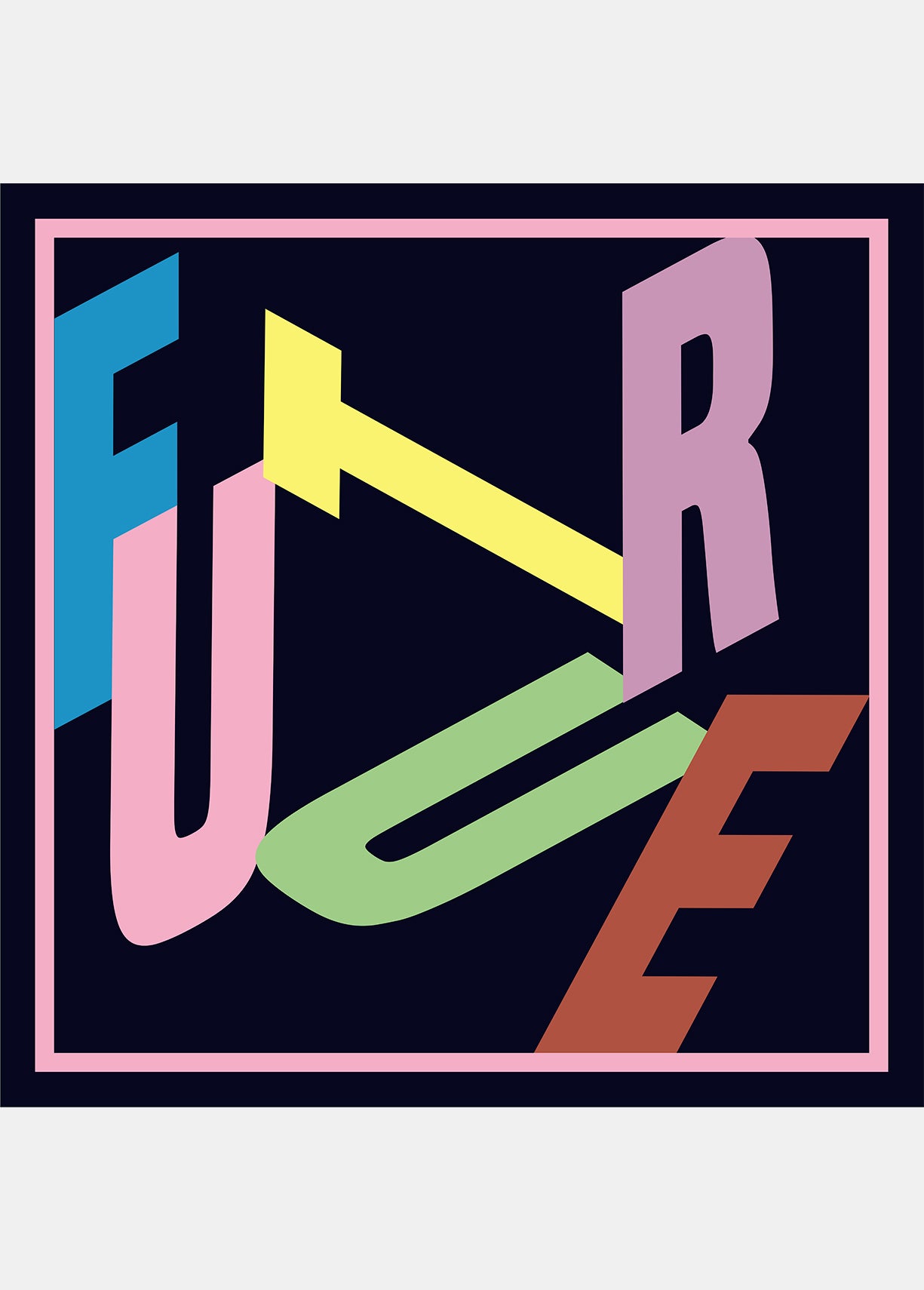 Navy blue colorblock scarf RE—SSENTIEL | Essentiel second hand