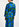 Blue, black and green abstract print midi dress Faume - seconde main