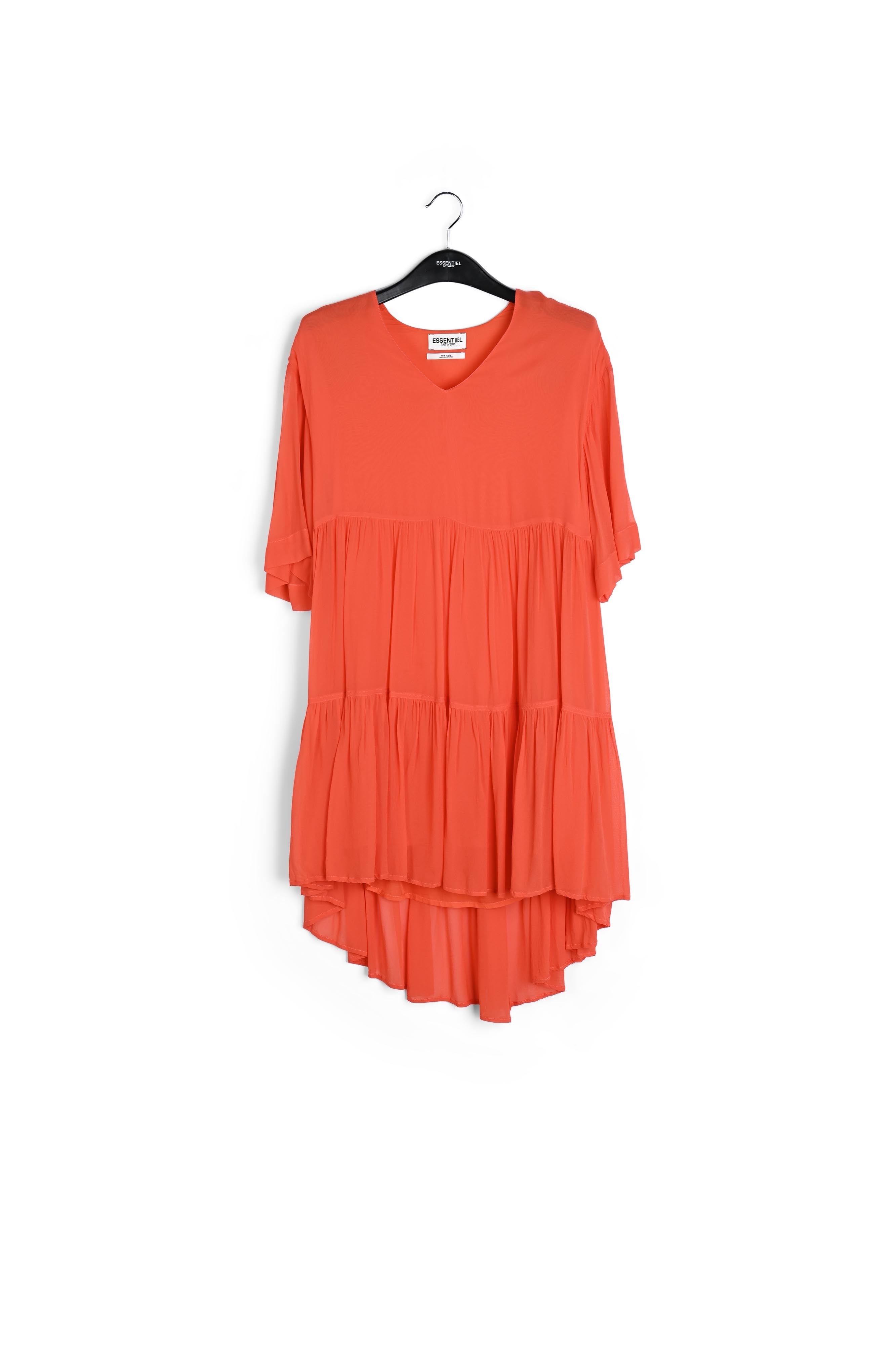 Orange tiered mini dress RE—SSENTIEL | Essentiel second hand