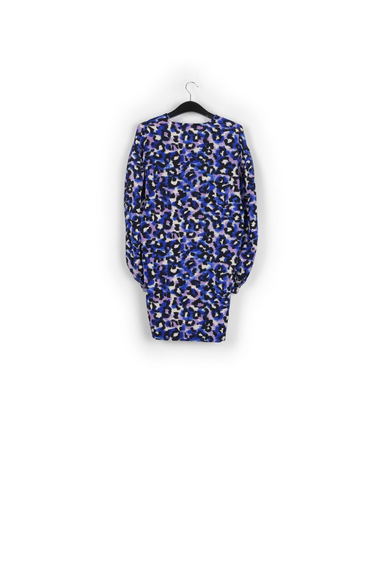 Blue and lilac leopard print mini dress RE—SSENTIEL | Essentiel second hand