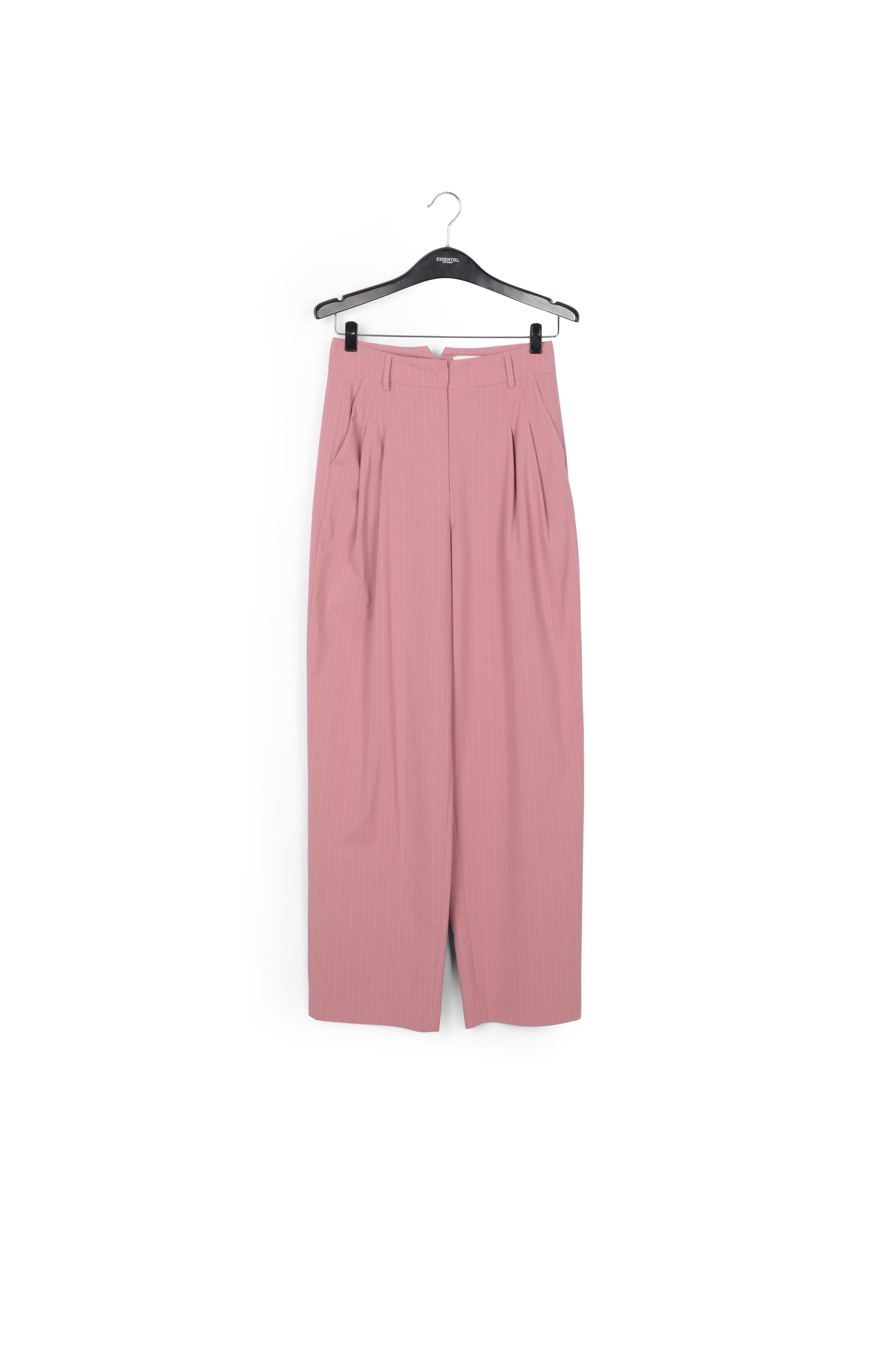 Pink pinstriped tailored pants RE—SSENTIEL | Essentiel second hand