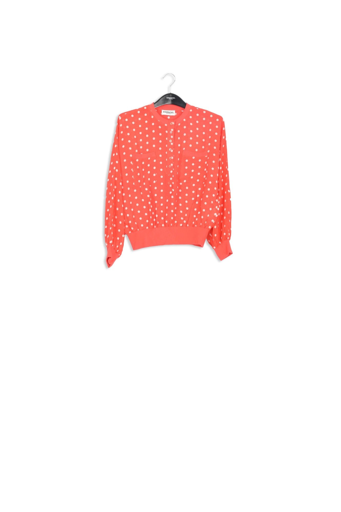 Red and white polka-dot loose-fit top RE—SSENTIEL | Essentiel second hand