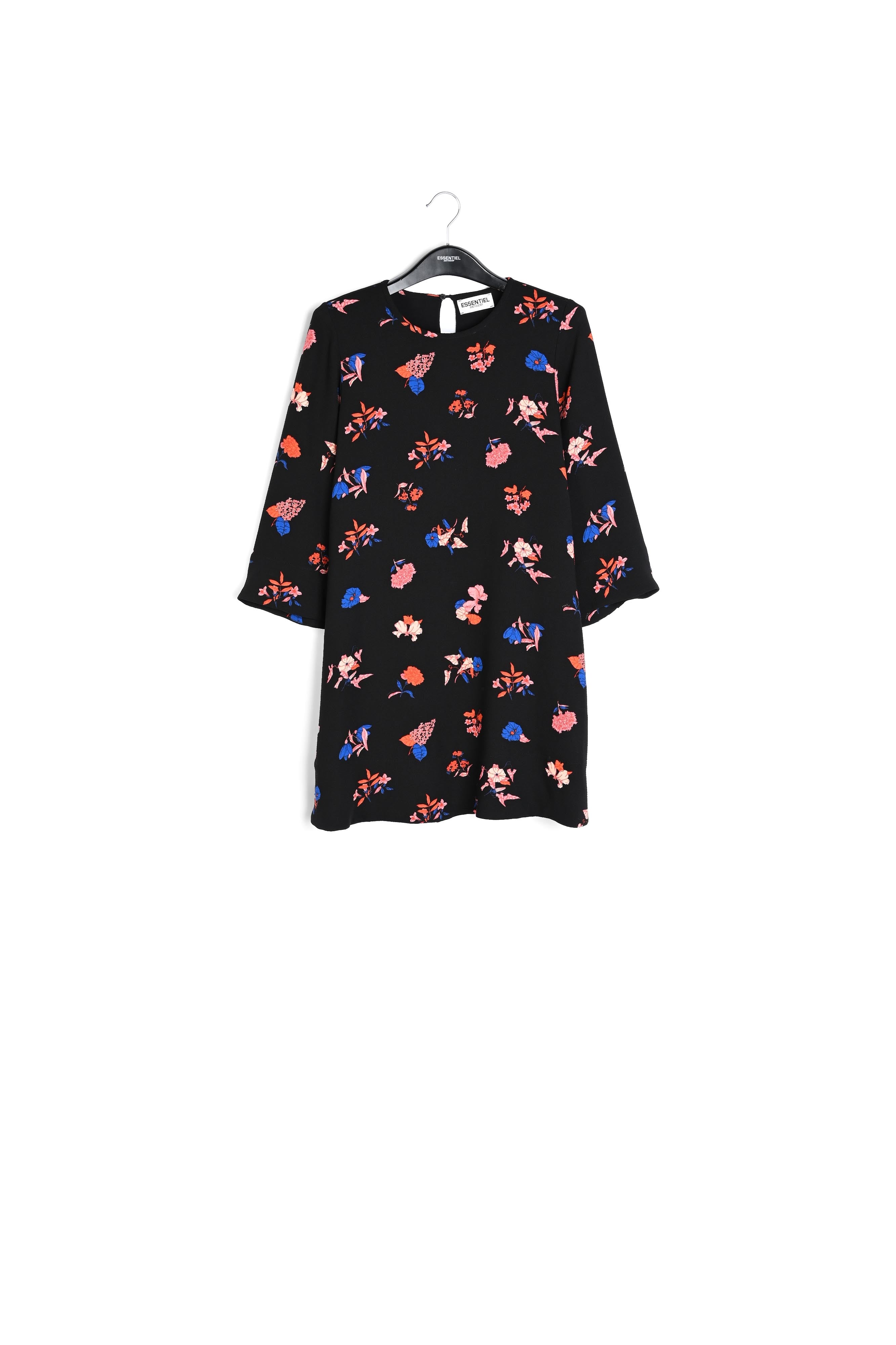 Mini-jurk in gebroken wit met wijde mouwen RE—SSENTIEL | Essentiel second hand