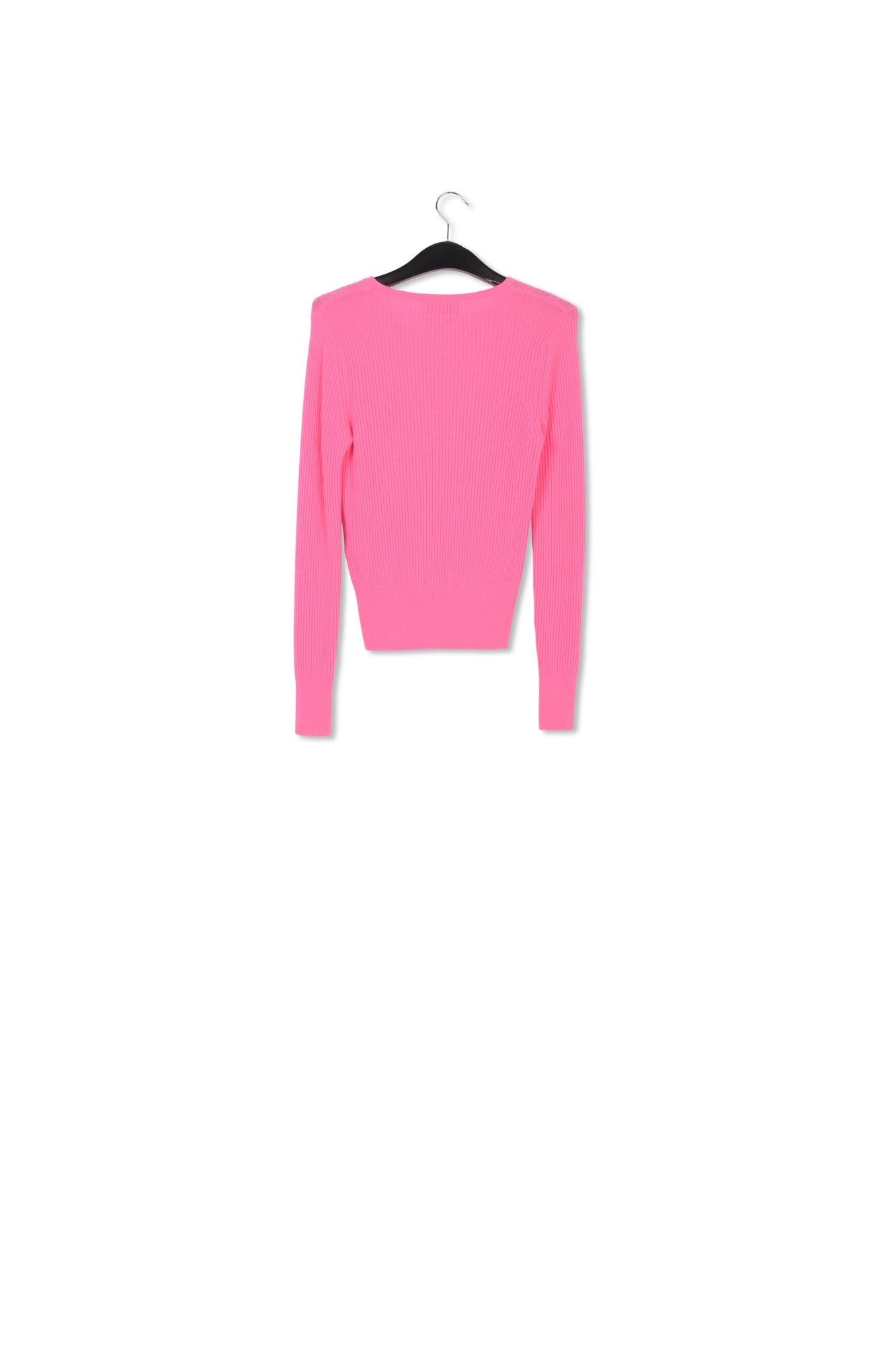 Pull en mérinos et cachemire rose en côtes RE—SSENTIEL | Essentiel second hand