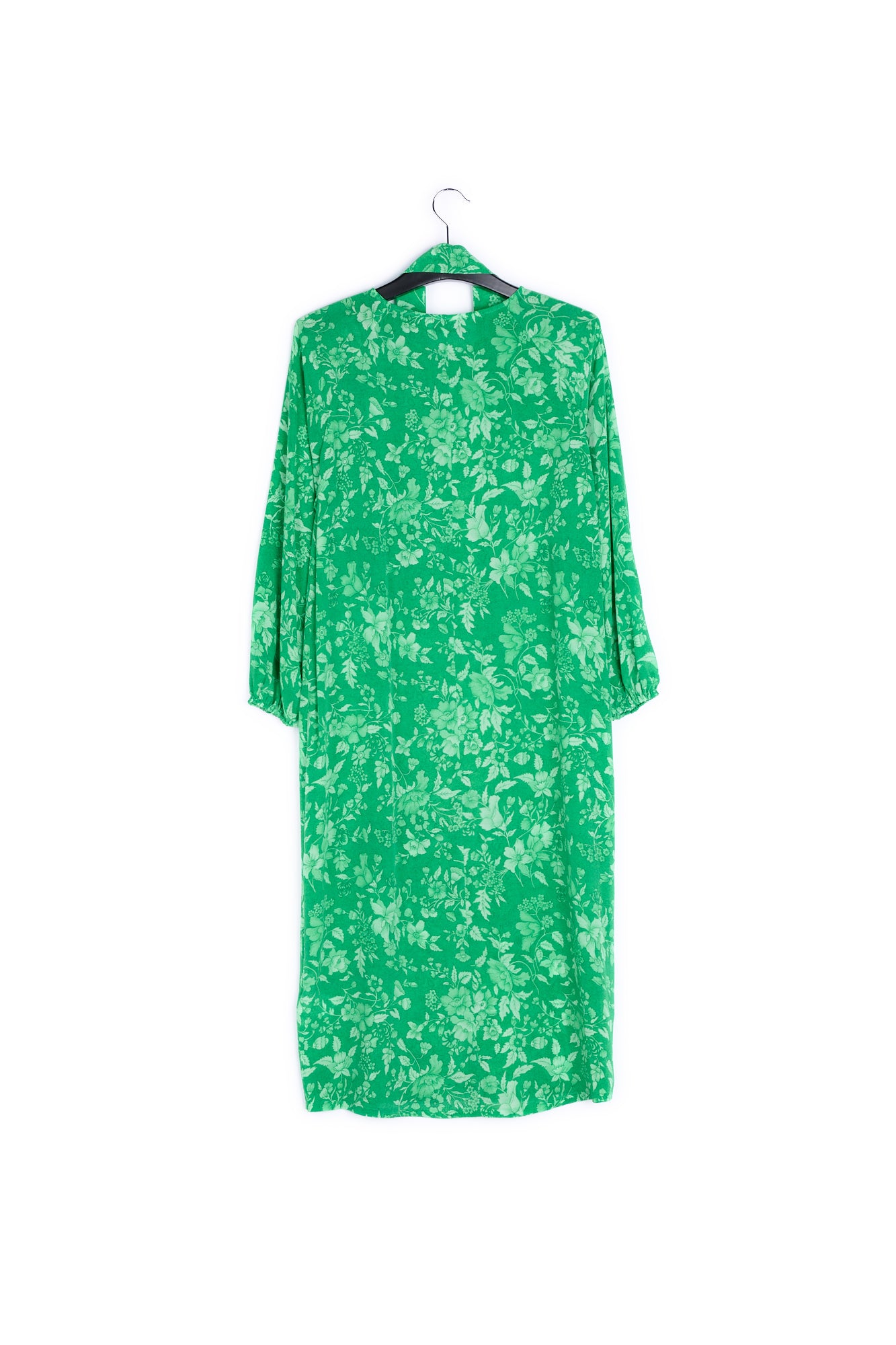 Printed green silk shirt dress RE—SSENTIEL | Essentiel second hand