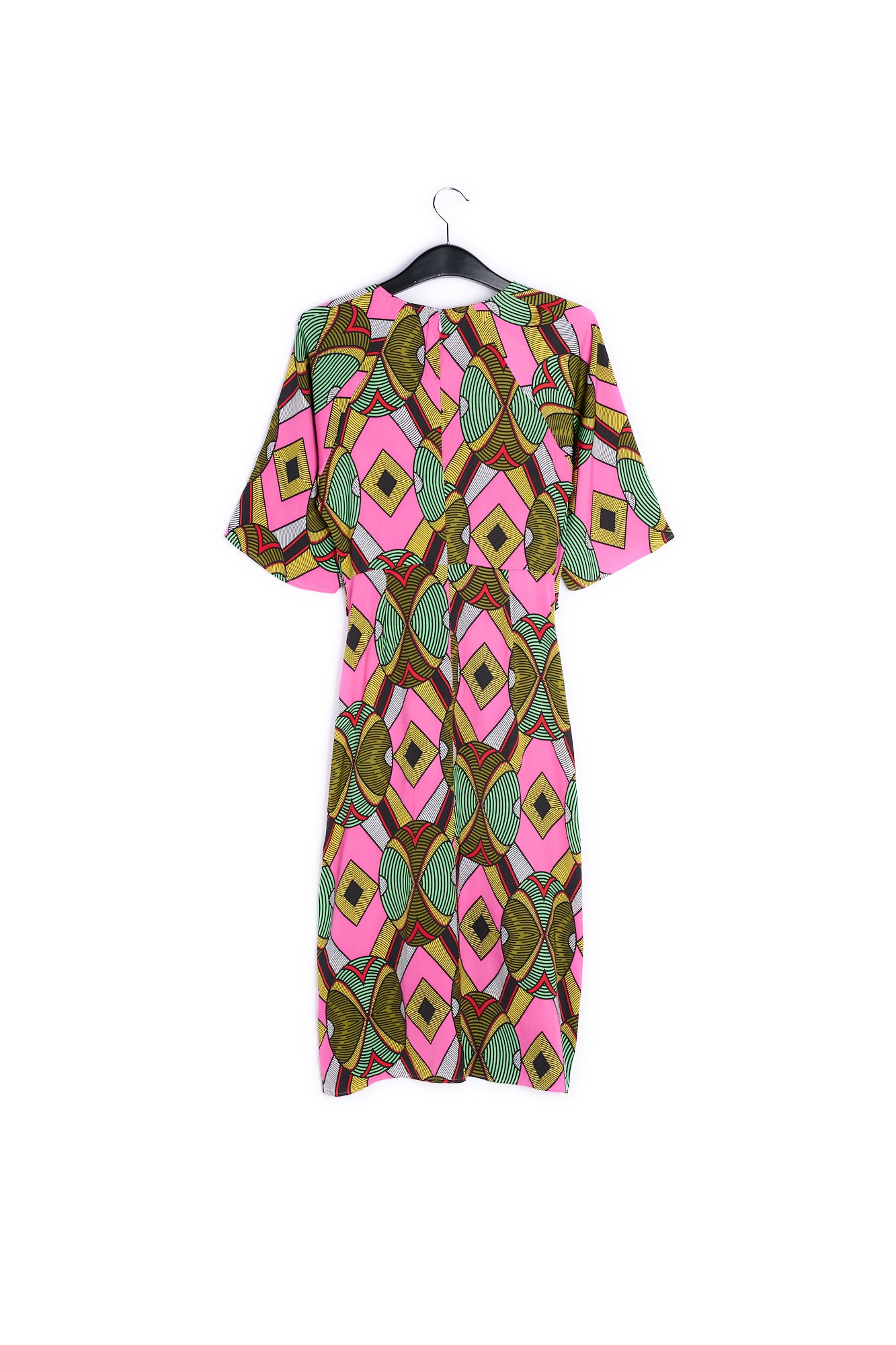 Multicolored graphic-print midi dress RE—SSENTIEL | Essentiel second hand