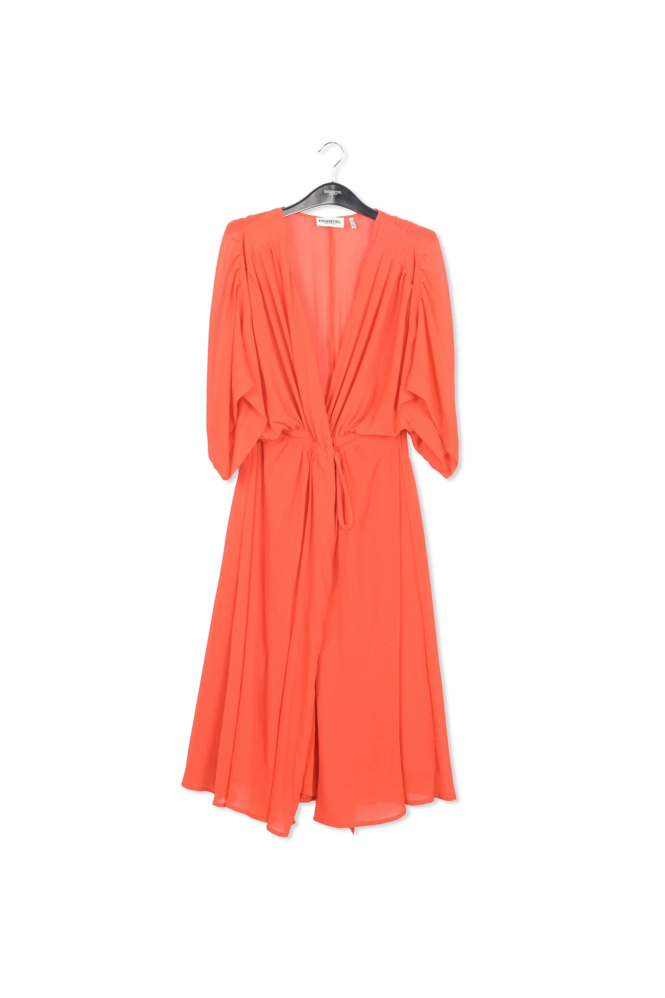 Robe midi portefeuille rouge RE—SSENTIEL | Essentiel second hand