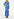 Maxi-jurk van jersey met wit en blauwe bloemenprint Faume - seconde main