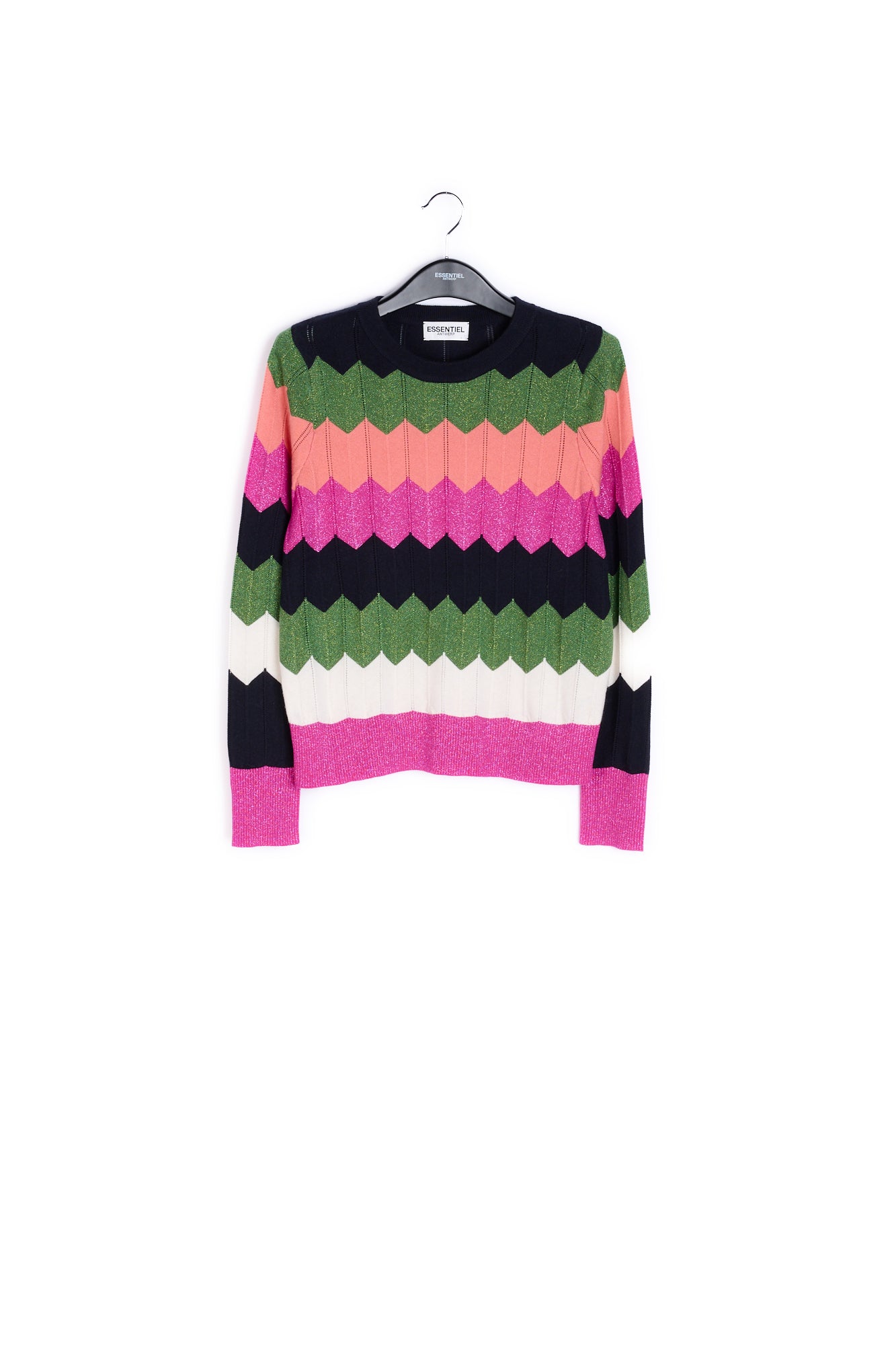 Multicolored striped knitted sweater RE—SSENTIEL | Essentiel second hand