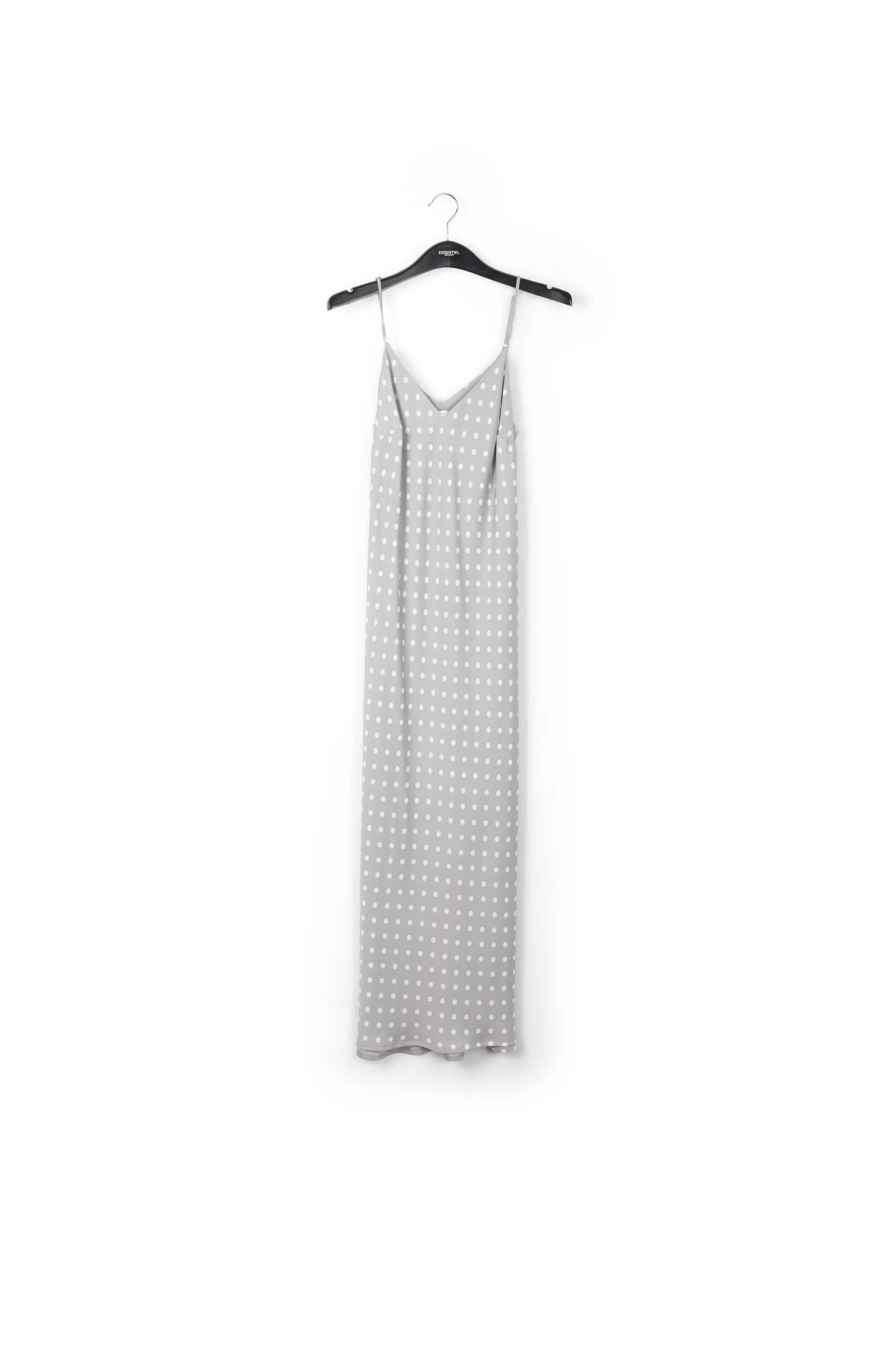 Grey polka dot slip dress RE—SSENTIEL | Essentiel second hand