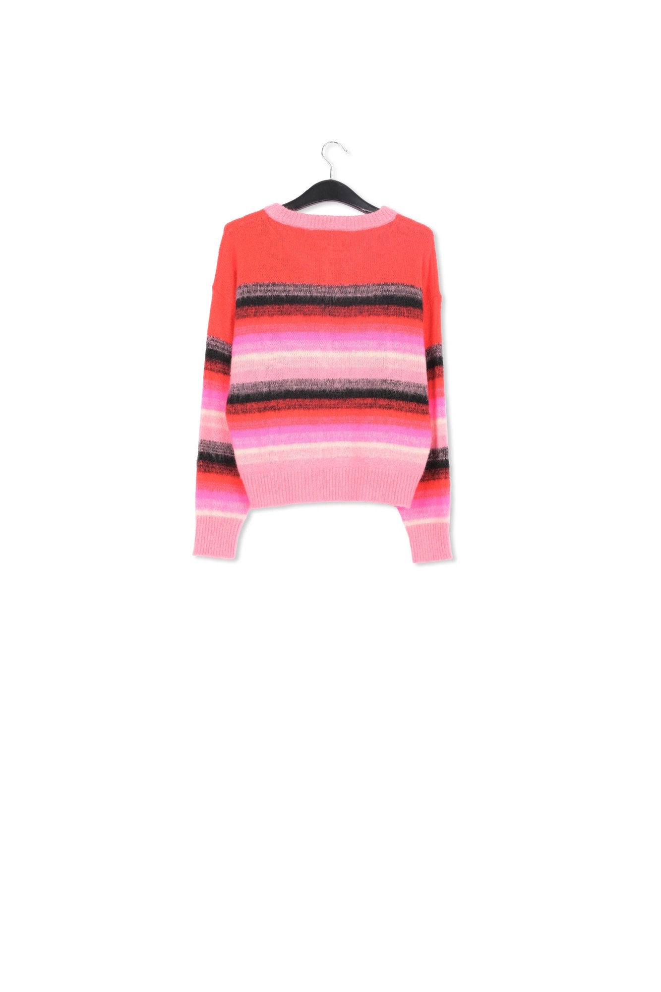 Red, pink and black striped knit sweater RE—SSENTIEL | Essentiel second hand