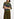 Khaki striped knit sweater with inside-out look Faume - seconde main